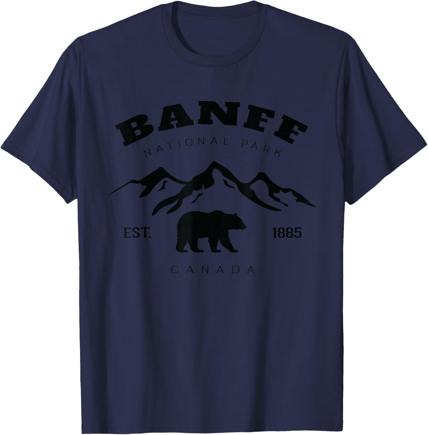 Vintage Banff National Park Canada Souvenir Hiking Camping T-Shirt - T-Shirt | Navy