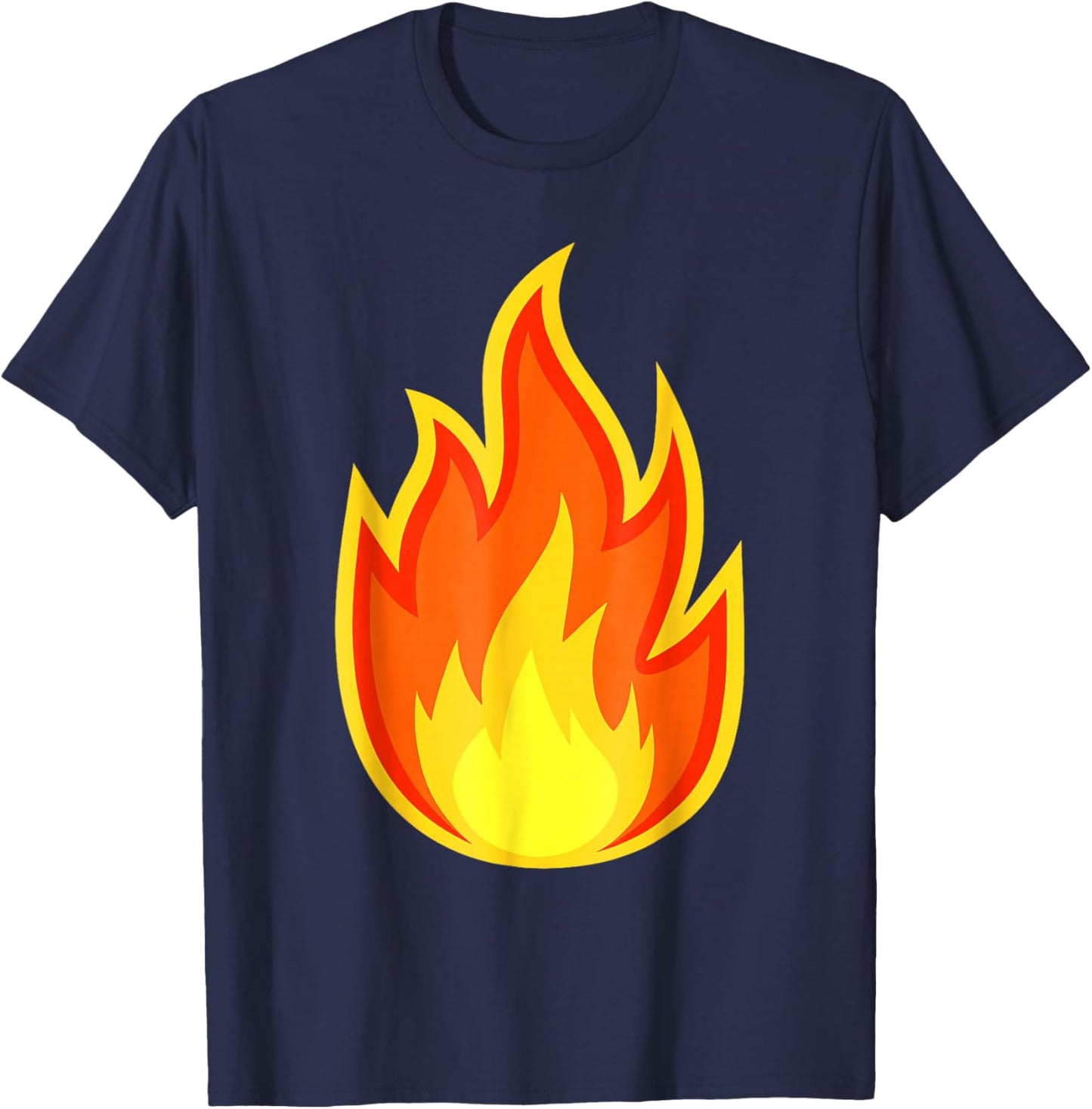 Fire Flame Shirt Adult Kids Men Women Fire Flame Costume T-Shirt - T-Shirt | Navy