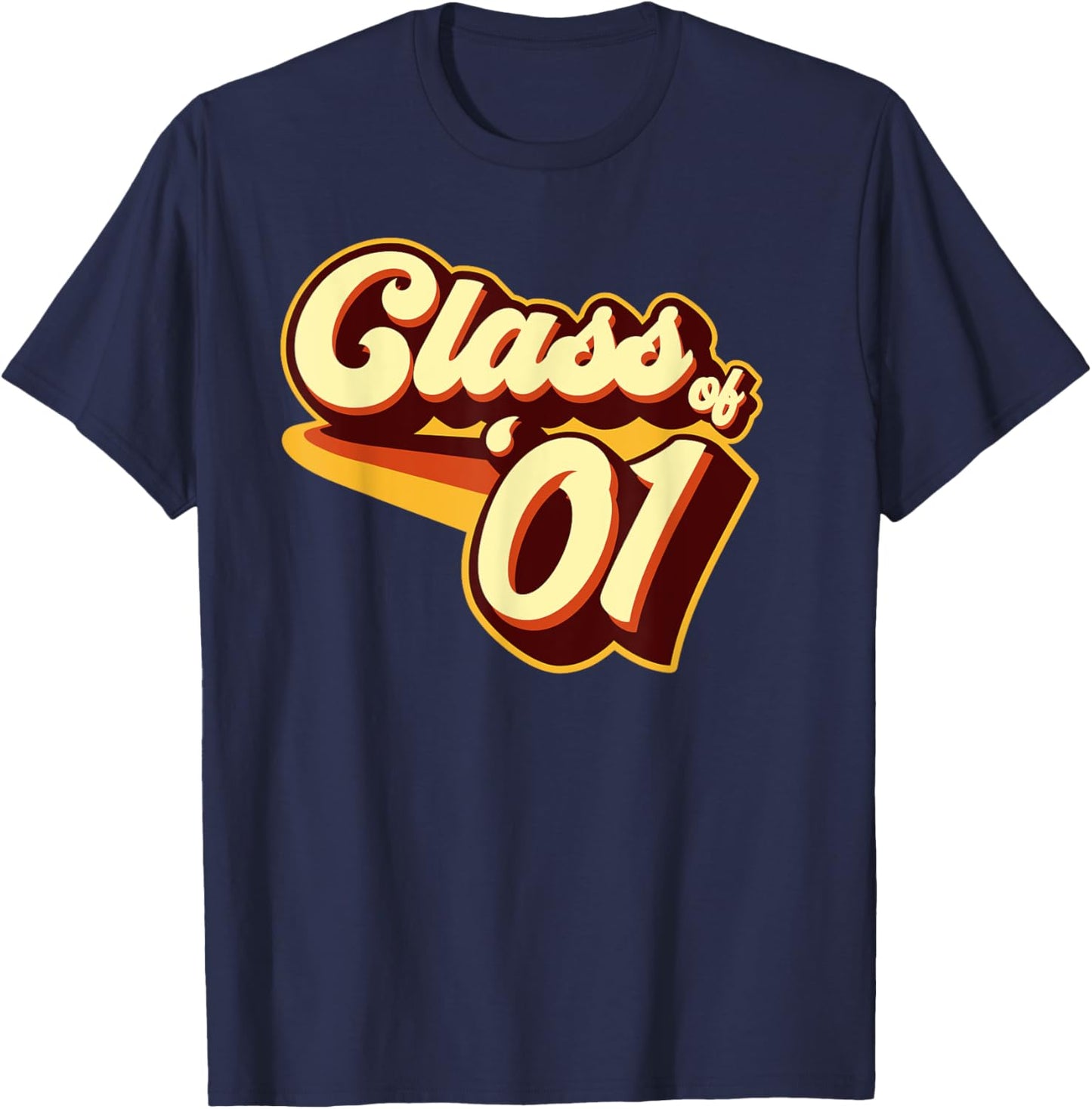 Class of 01 Reunion Retro 2001 T-Shirt - T-Shirt | Navy