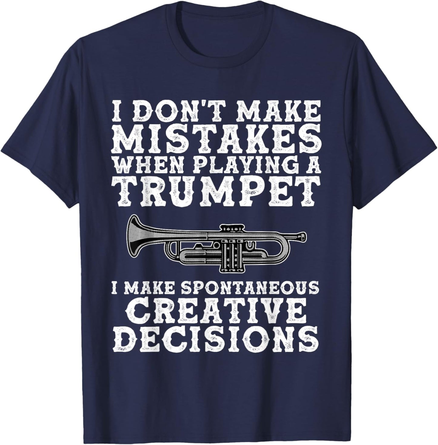 Funny Trumpet Art Women Trumpetist Trumpet Player T-Shirt - T-Shirt | Navy