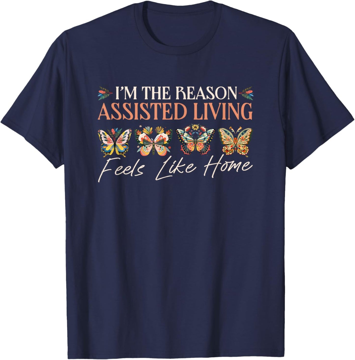 National Assisted Living Week - -Adults, Black, Small, Short Sleeve T-Shirt - T-Shirt | Navy