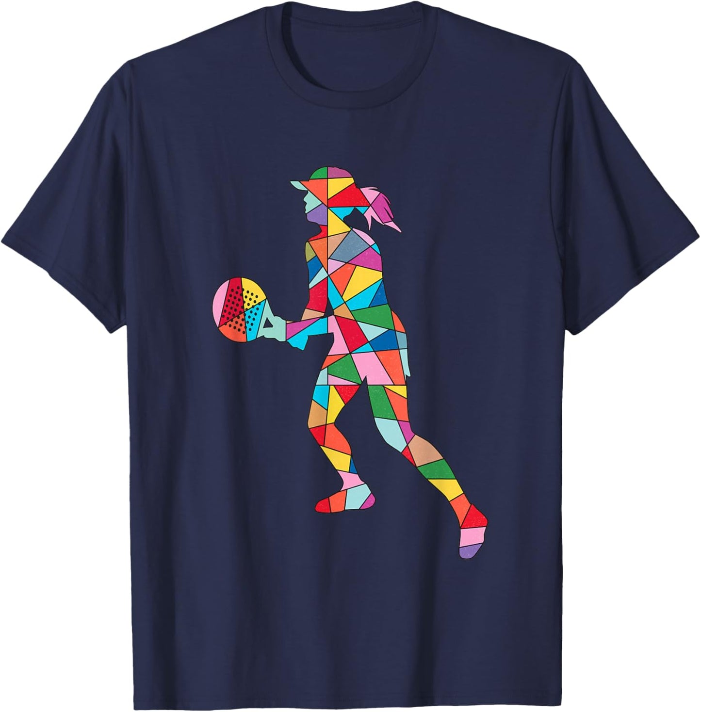 Padel Tennis Paddleball Girls Women Kids Padel T-Shirt - T-Shirt | Navy