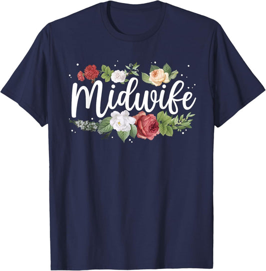 Cool Midwife Design Girls Midwifery Birth Midwife T-Shirt - T-Shirt | Navy
