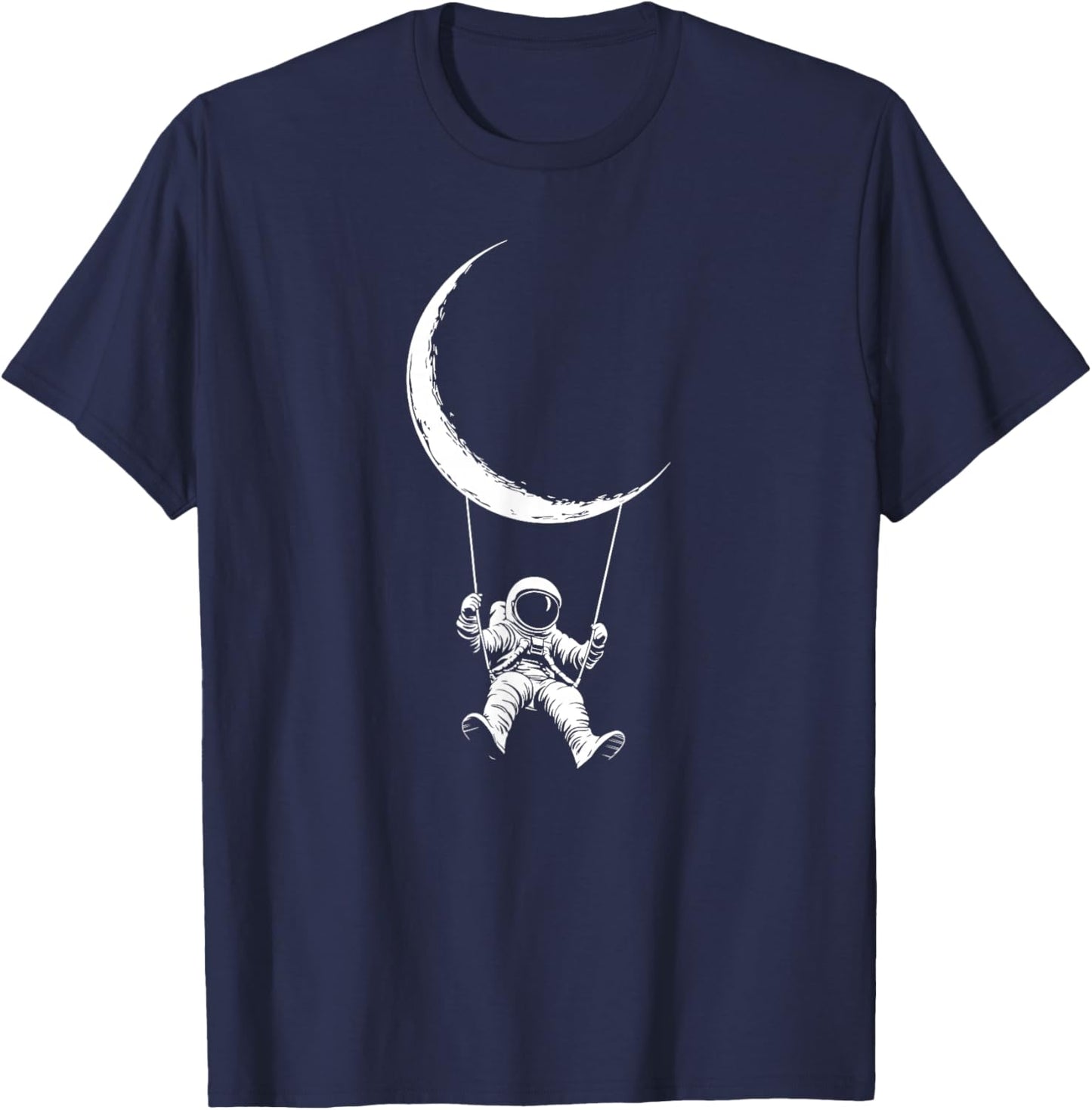 Funny Moon Swing Astronaut T-Shirt - T-Shirt | Navy