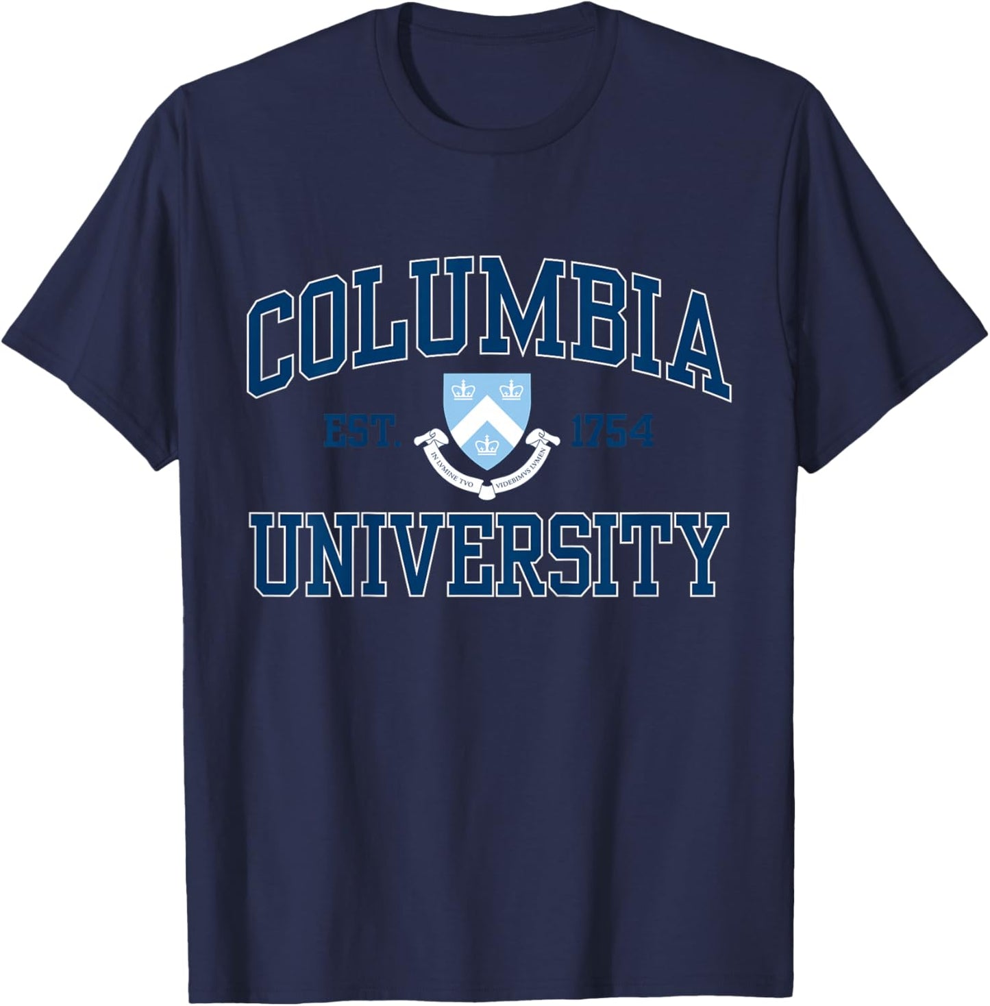 Kids Columbia Arch Over Crest EST. 1754 Light Blue | Columbia T-Shirt - T-Shirt | Navy