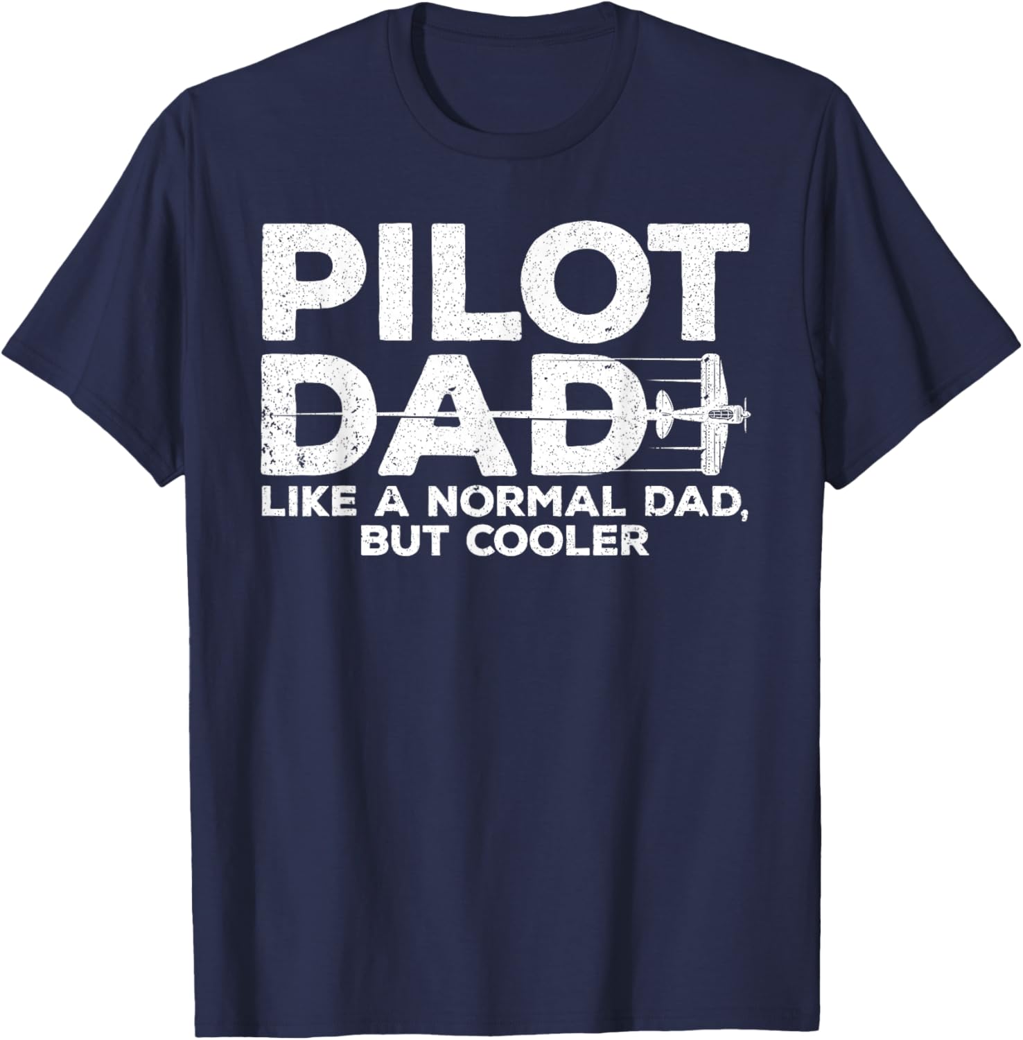 Funny Pilot Dad Art Father Aviation Airplane Pilot T-Shirt - T-Shirt | Navy