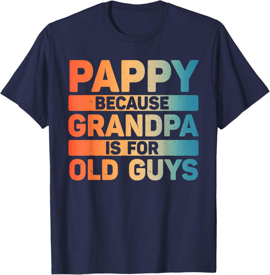 Pappy Design For Grandpa From Grandkids Father's Day Pappy T-Shirt - T-Shirt | Navy