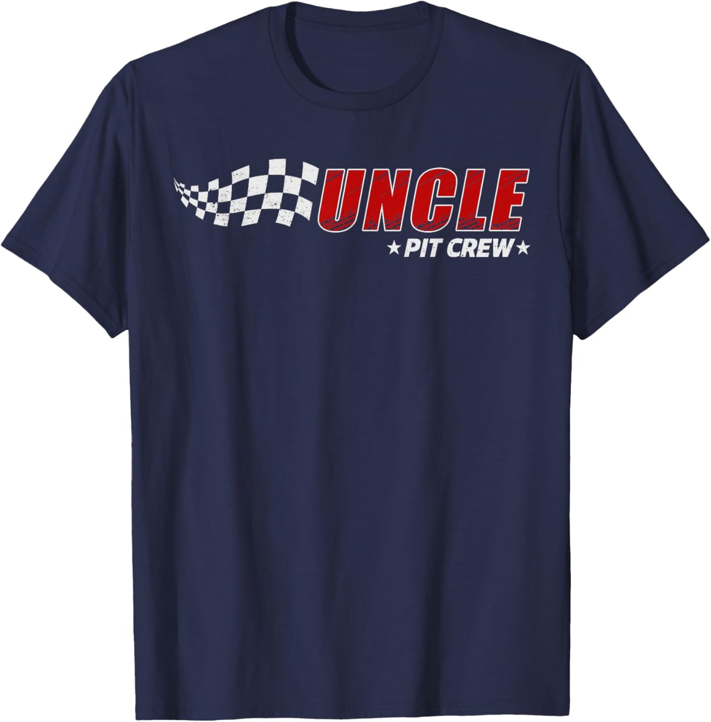 Uncle Pit Crew Race Car Birthday Family Matching Pit Crew T-Shirt - T-Shirt | Navy