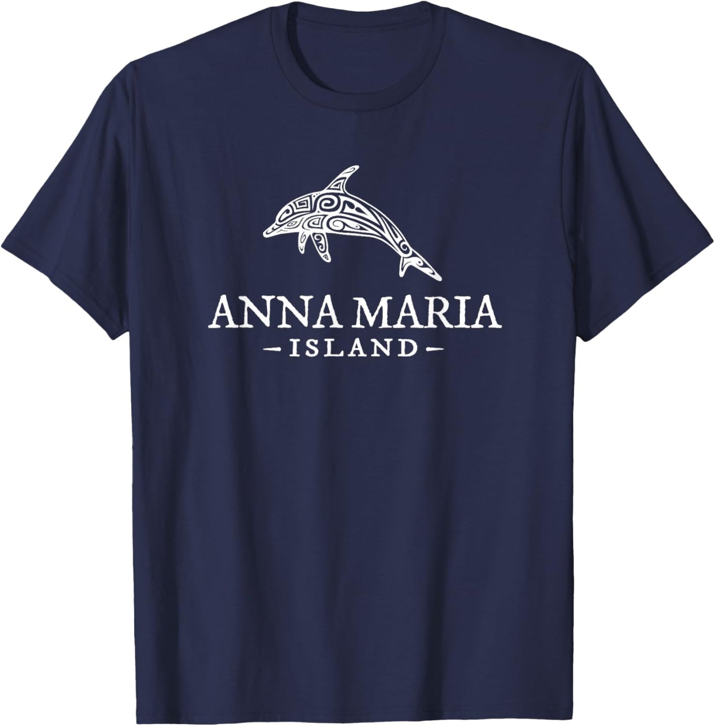 Anna Maria Island Florida Dolphin Vacation Souvenir T-Shirt - T-Shirt | Navy