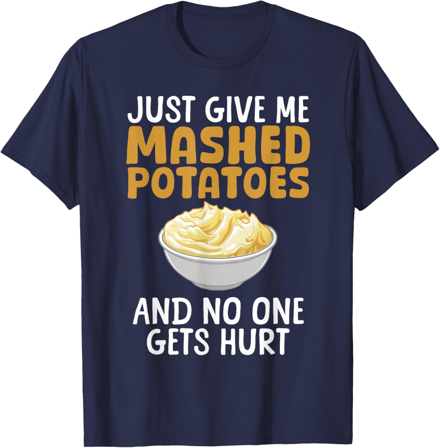 Funny Mashed Potato Design Women Mash Mashed Potato T-Shirt - T-Shirt | Navy
