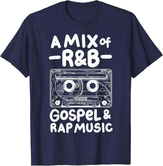 A Mix Of R&B Gospel And Rap Music T-Shirt - T-Shirt | Navy