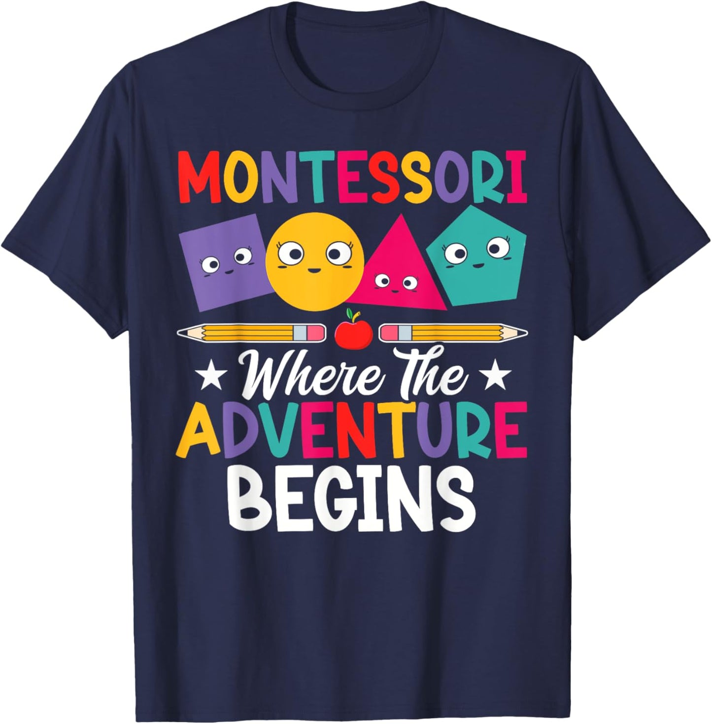 Montessori Teacher T-Shirt - T-Shirt | Navy
