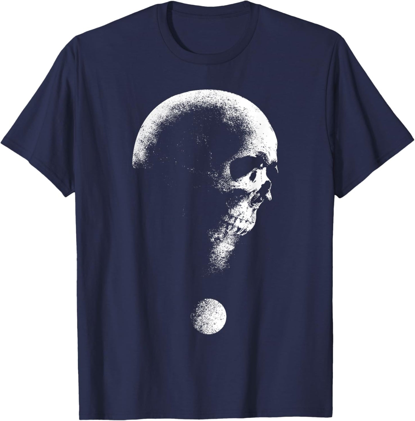 Skull Question Mark Horror Halloween Costume Trick Or Treat T-Shirt - T-Shirt | Navy