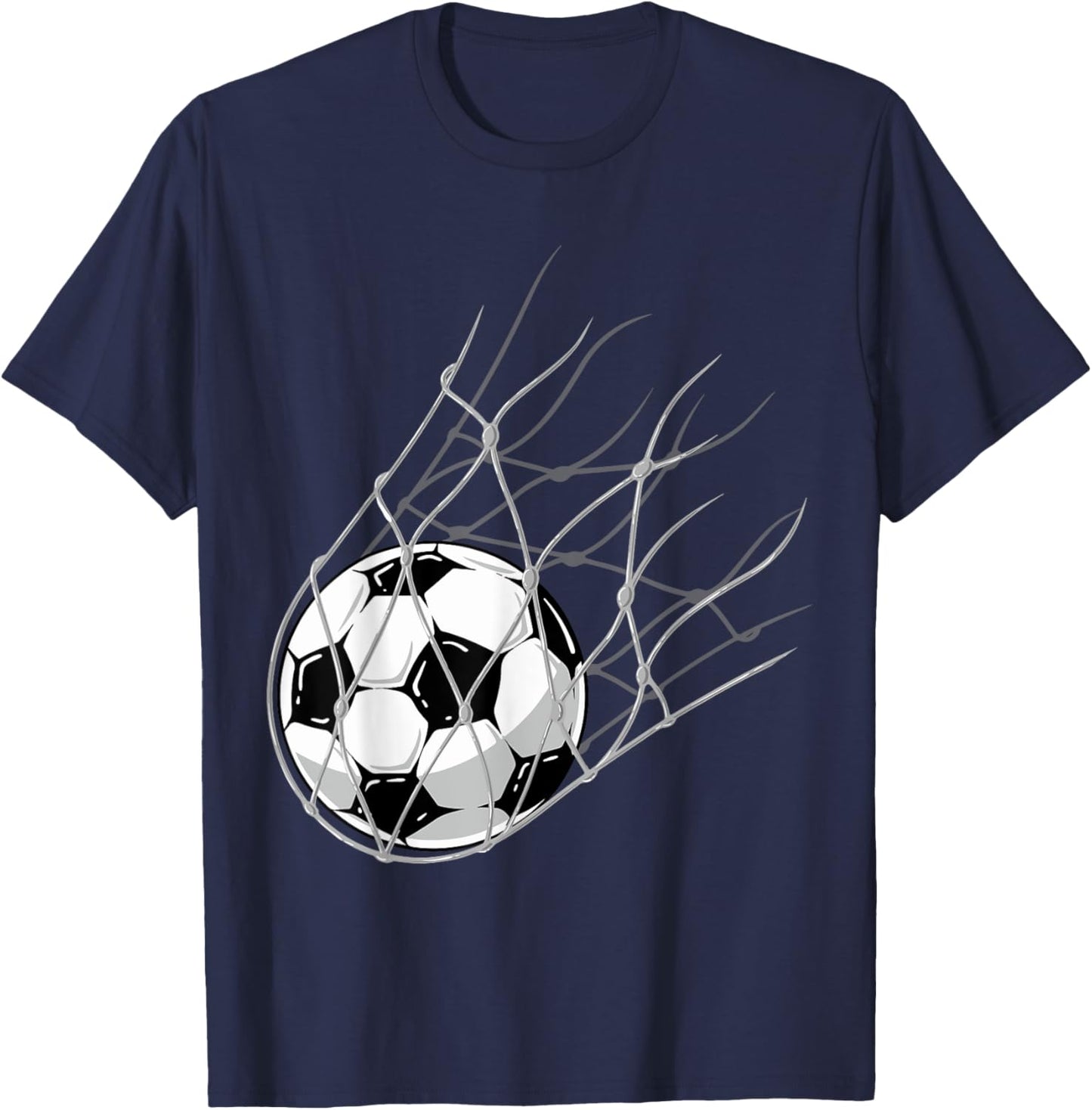 Soccer Ball Goal Funny Player Sports Game Boys Girls Outfit T-Shirt - T-Shirt | Navy