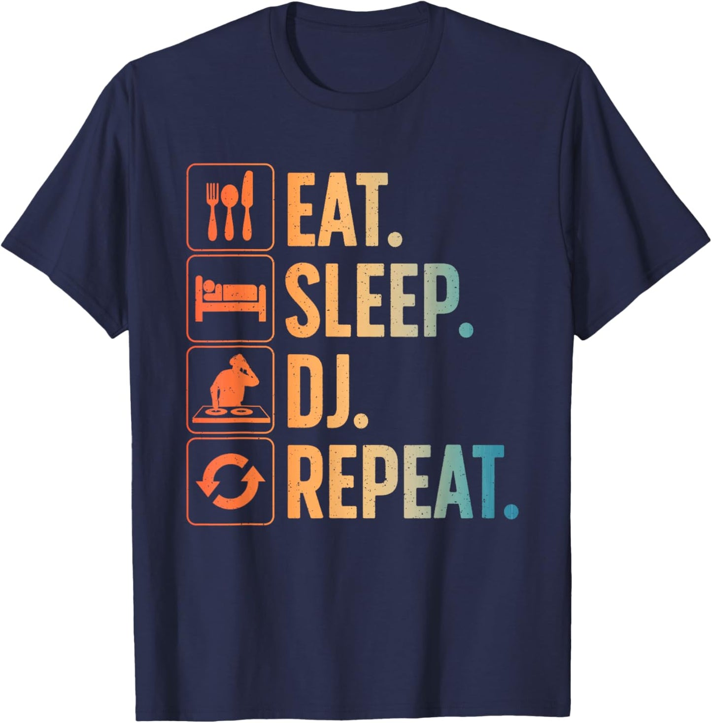 Cool DJ Art Women Disc Jockey Music Producer EDM DJ T-Shirt - T-Shirt | Navy
