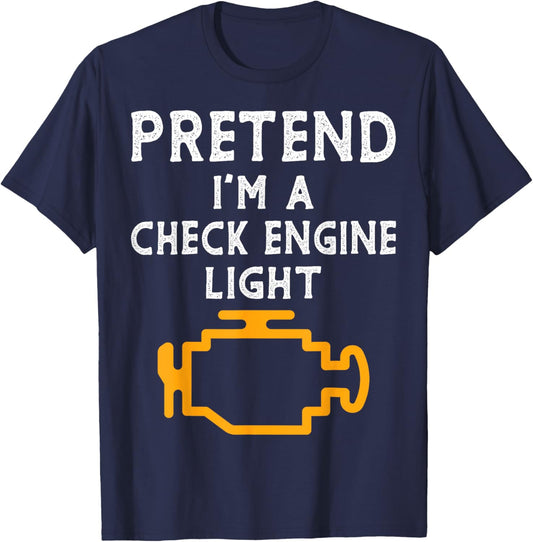 Pretend I'm a Check Engine Light Halloween Costume Men Boys T-Shirt - T-Shirt | Navy