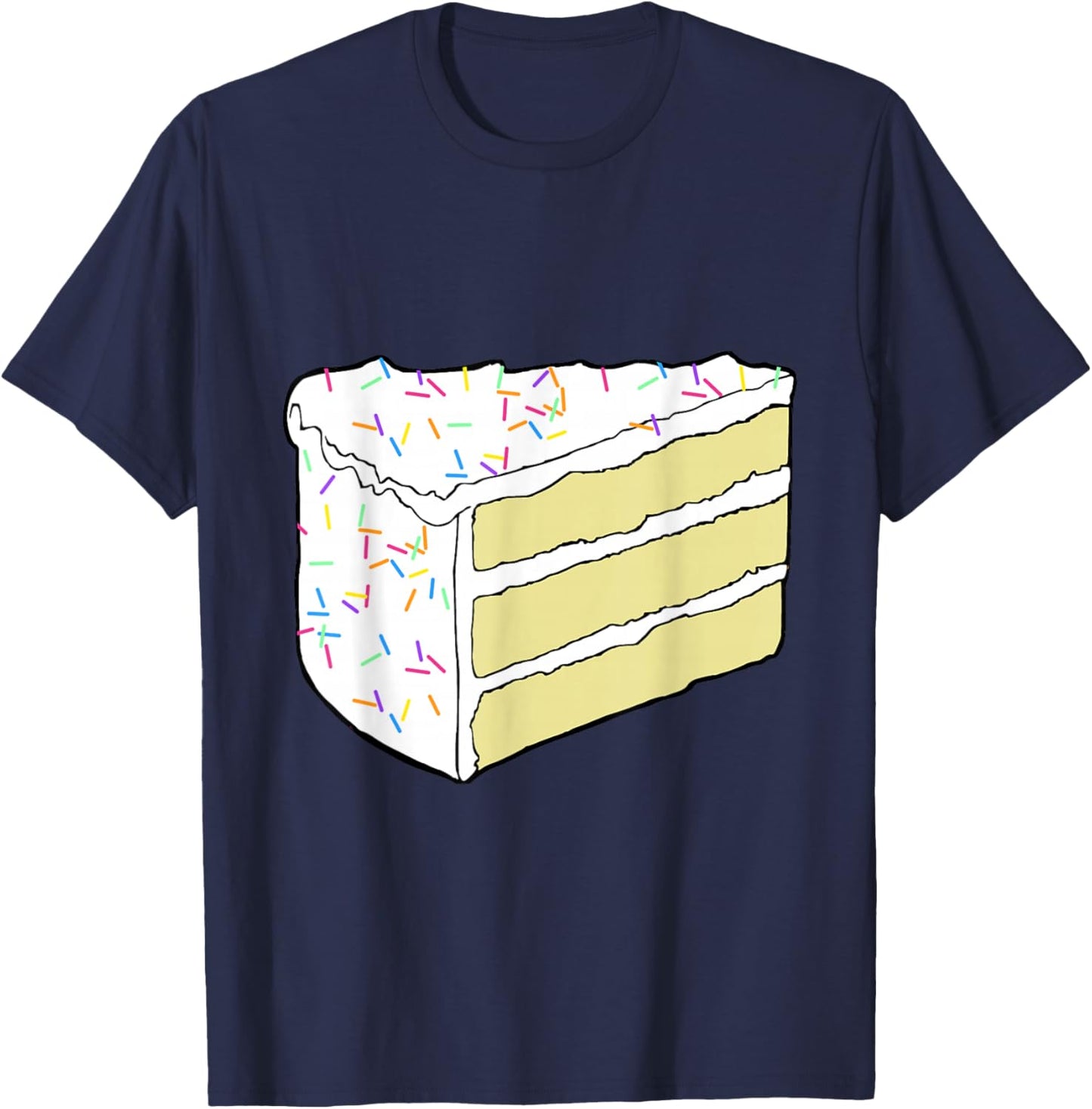 White Vanilla Cake Halloween Costume Food Dress Up Cosplay T-Shirt - T-Shirt | Navy