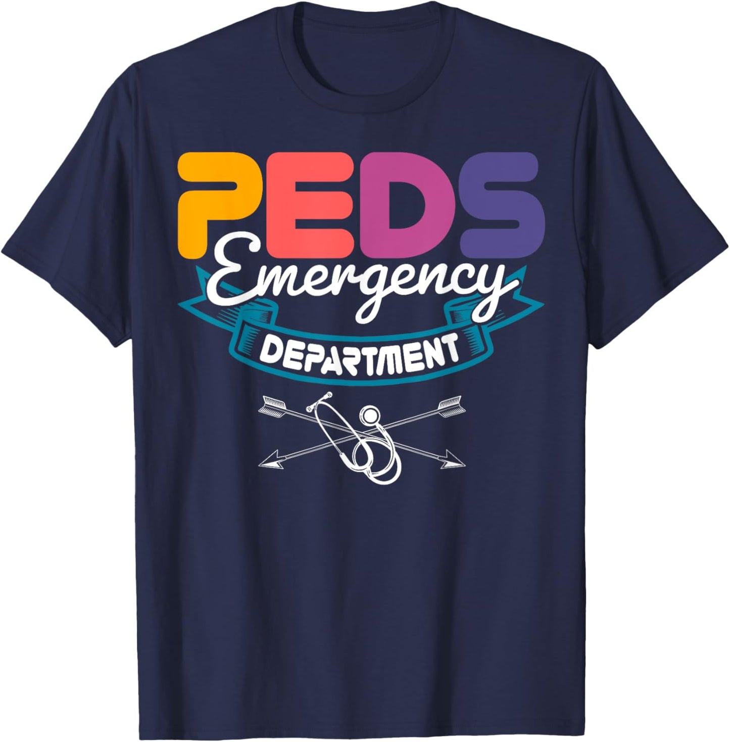 PEDS Emergency Department Medical Pediatrician ER Nurse T-Shirt - T-Shirt | Navy