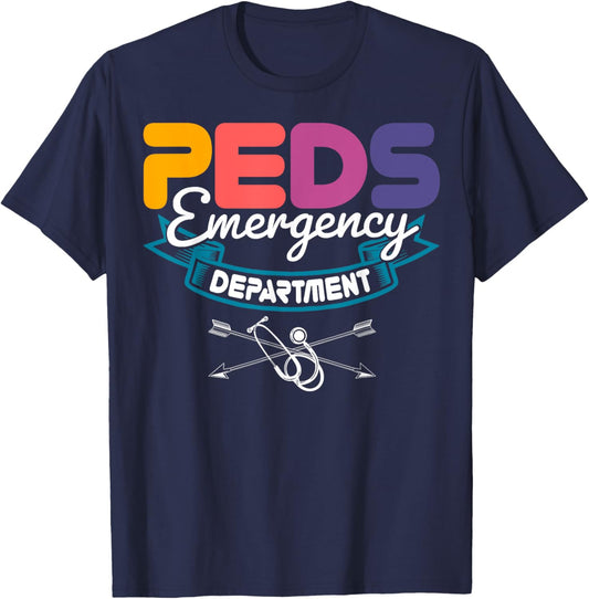 PEDS Emergency Department Medical Pediatrician ER Nurse T-Shirt - T-Shirt | Navy