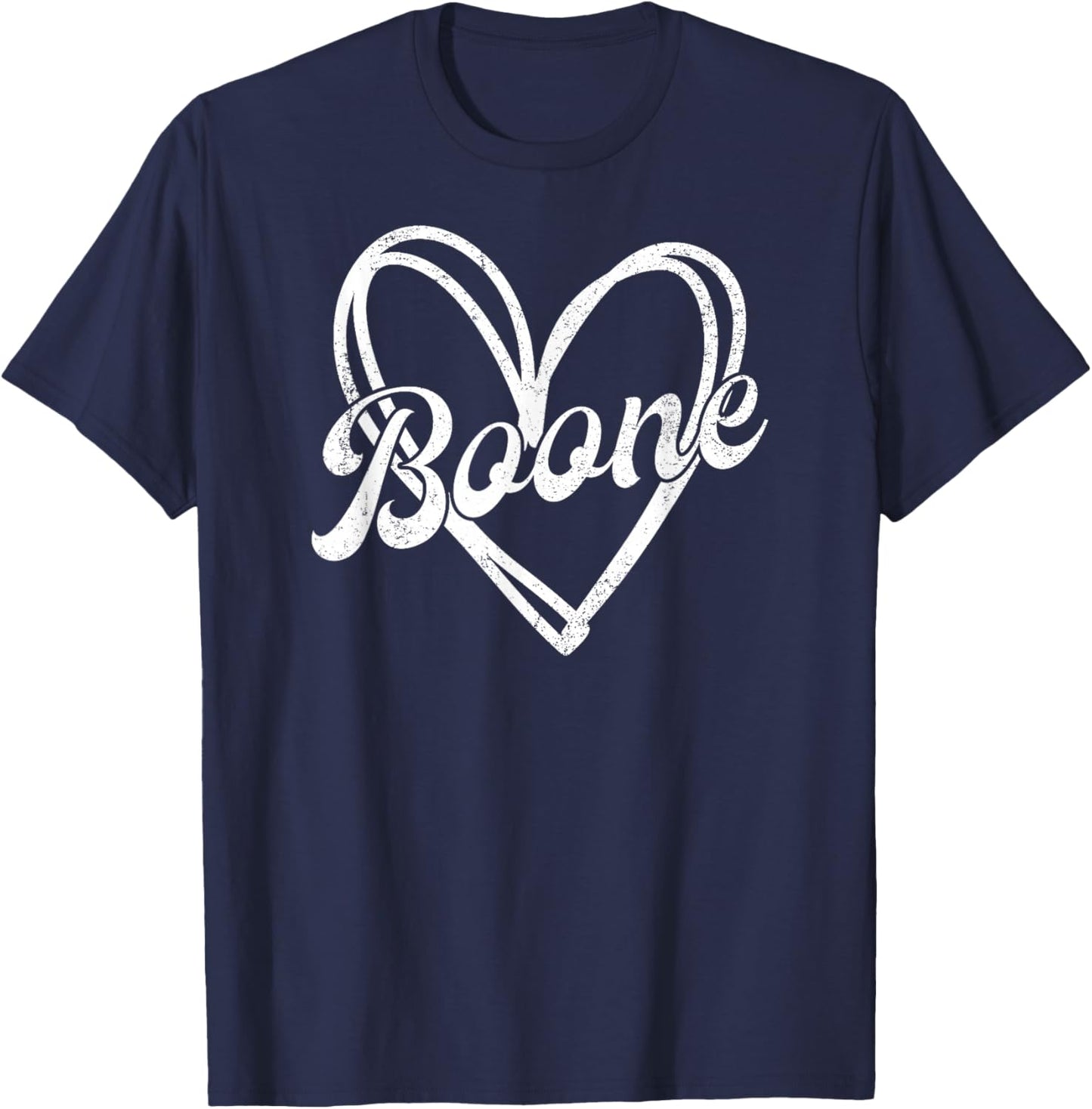 Boone Heart Men Women Kid T-Shirt - T-Shirt | Navy