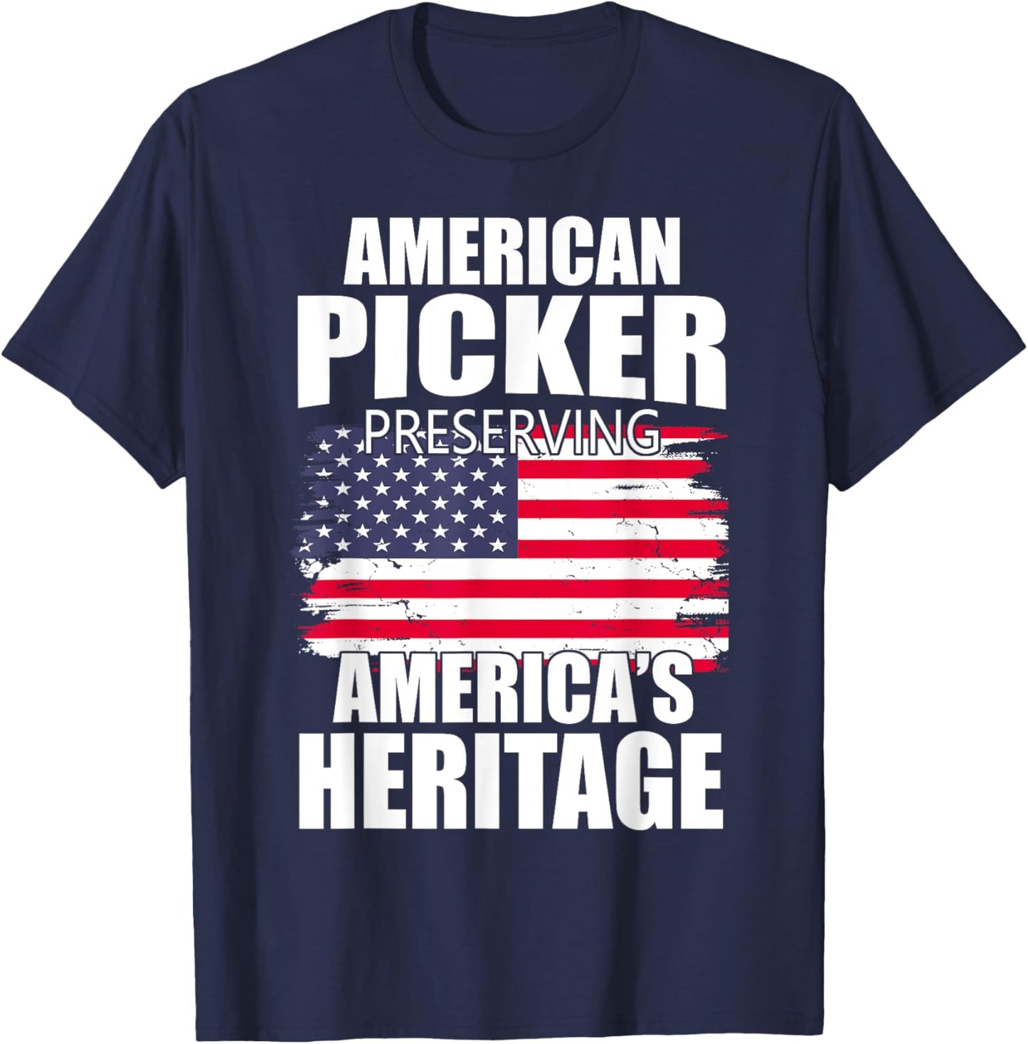 American Picker Preserving America's Heritage T-Shirt - T-Shirt | Navy