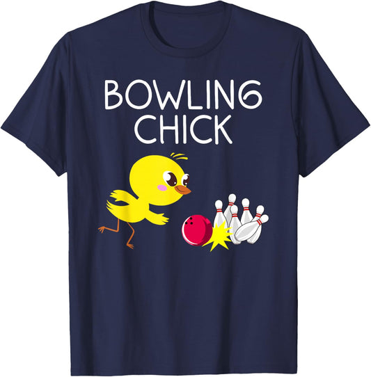 Funny Bowling Design for Girls Women Bowler Bowling Lover T-Shirt - T-Shirt | Navy