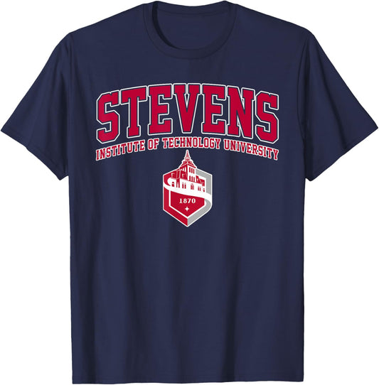 Stevens Institute of Technology University Vintage Sports T-Shirt - T-Shirt | Navy