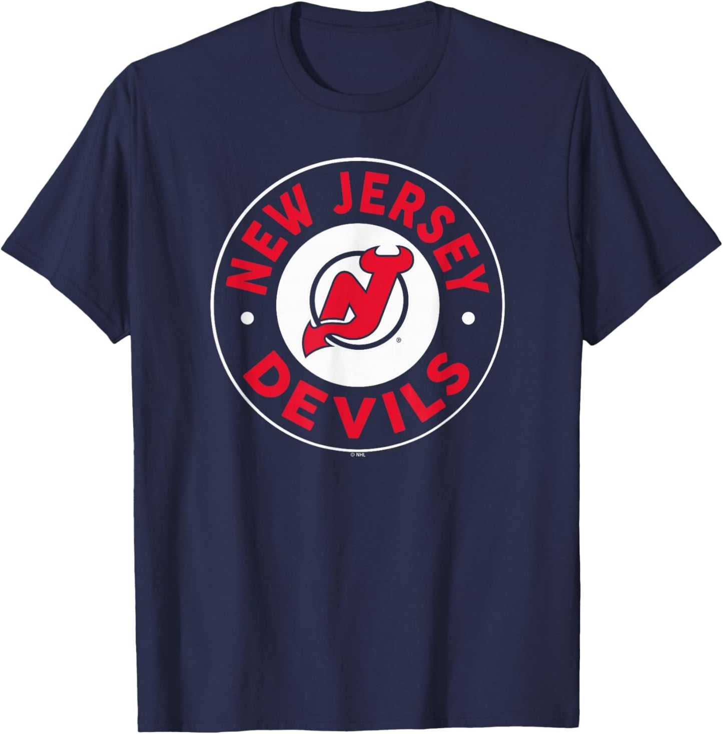 New Jersey Devils Symbol Black Officially Licensed T-Shirt - T-Shirt | Navy