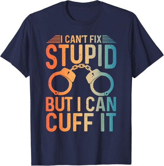 Funny Police Art Women Policeman Cop Police Officer T-Shirt - T-Shirt | Navy