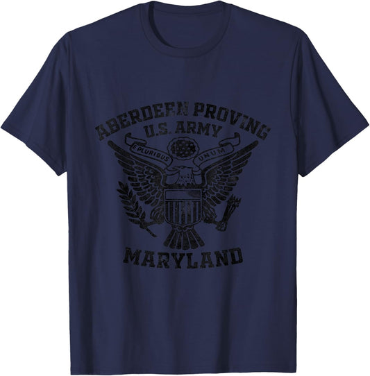 Aberdeen Proving Ground US Military Base Maryland MD Veteran T-Shirt - T-Shirt | Navy
