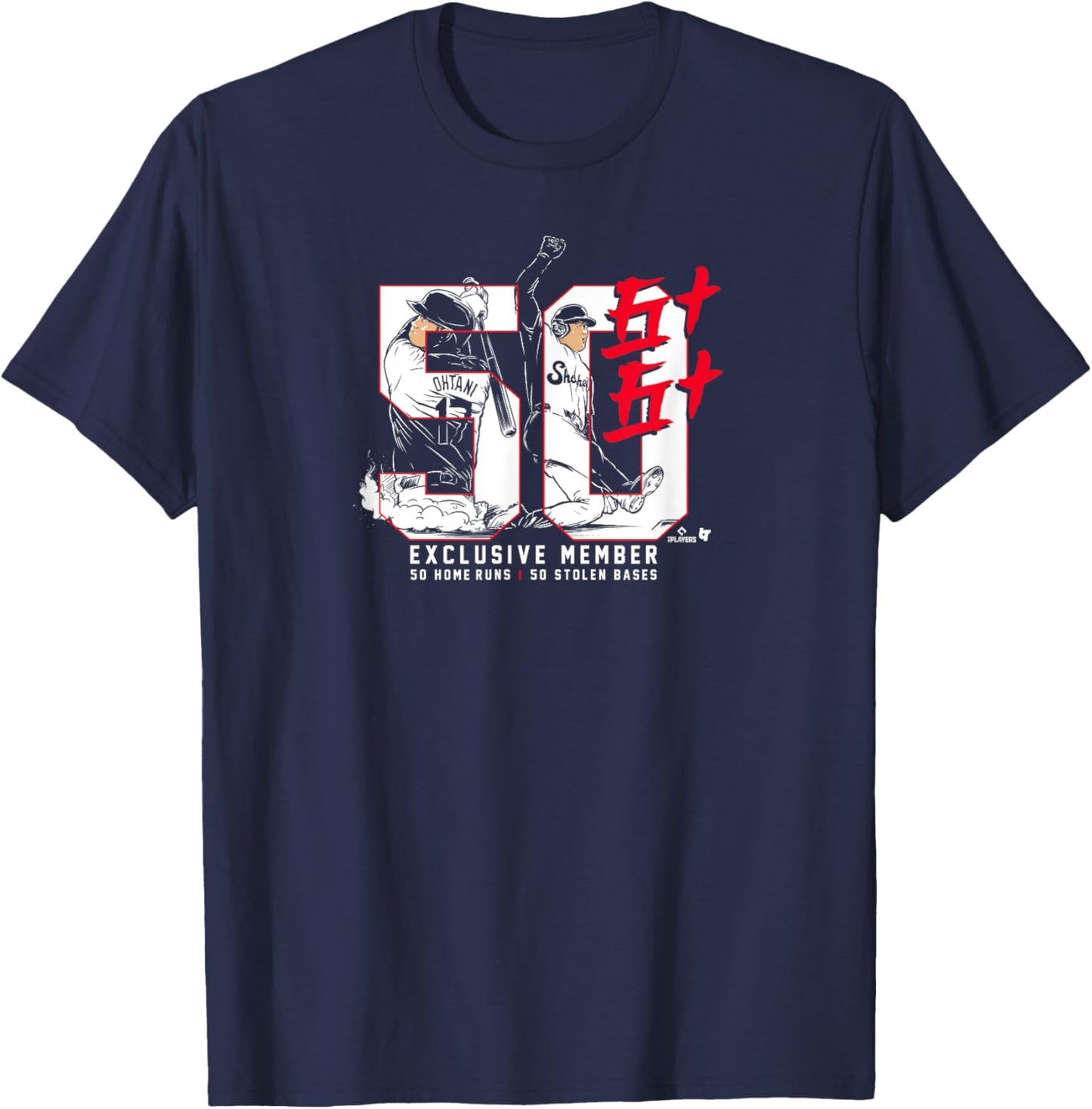 Shohei Ohtani - 50/50 - Los Angeles Baseball T-Shirt - T-Shirt | Navy