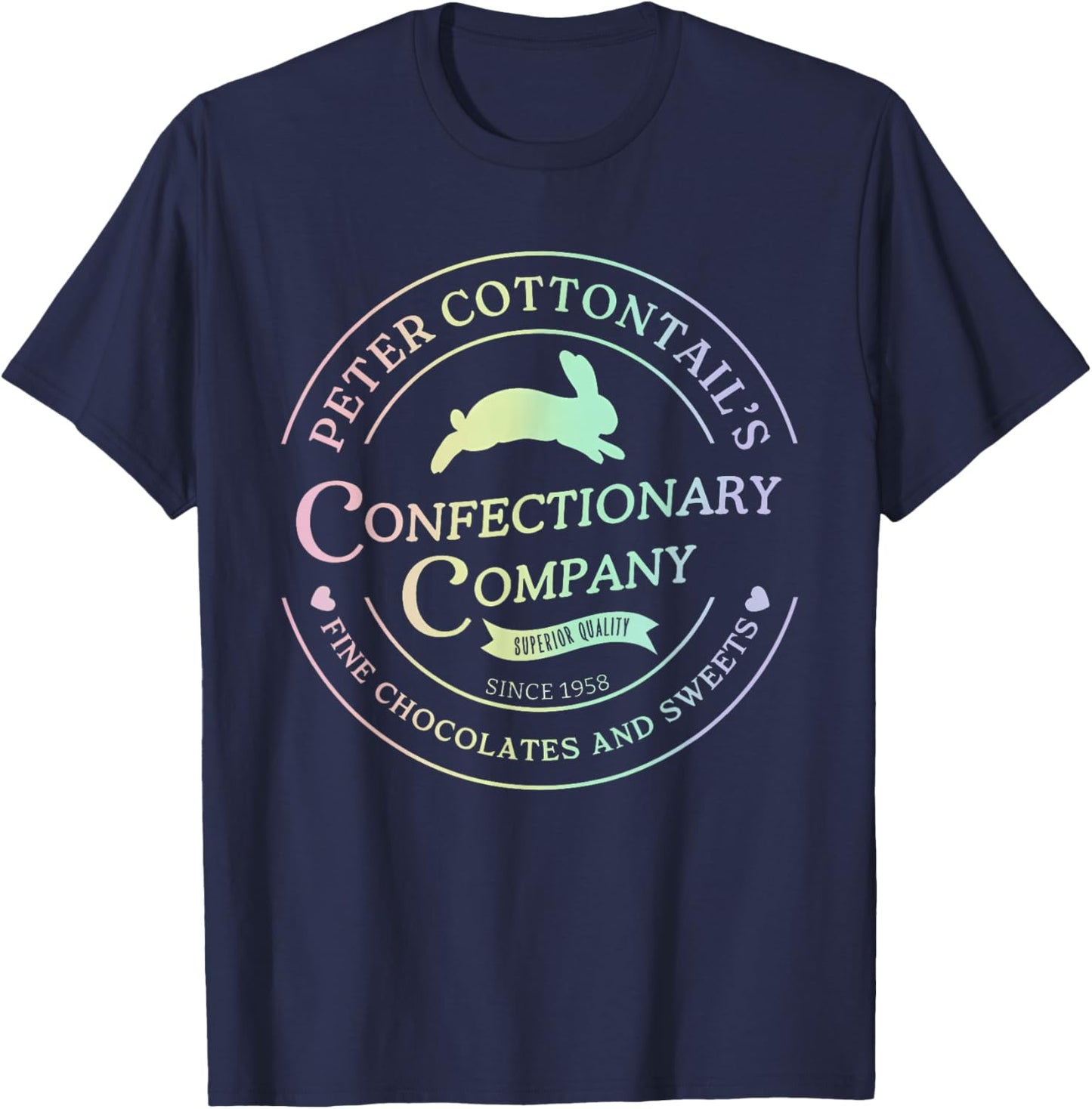 Cottontail Candy Company Fine Chocolate Jellybeans T-Shirt - T-Shirt | Navy