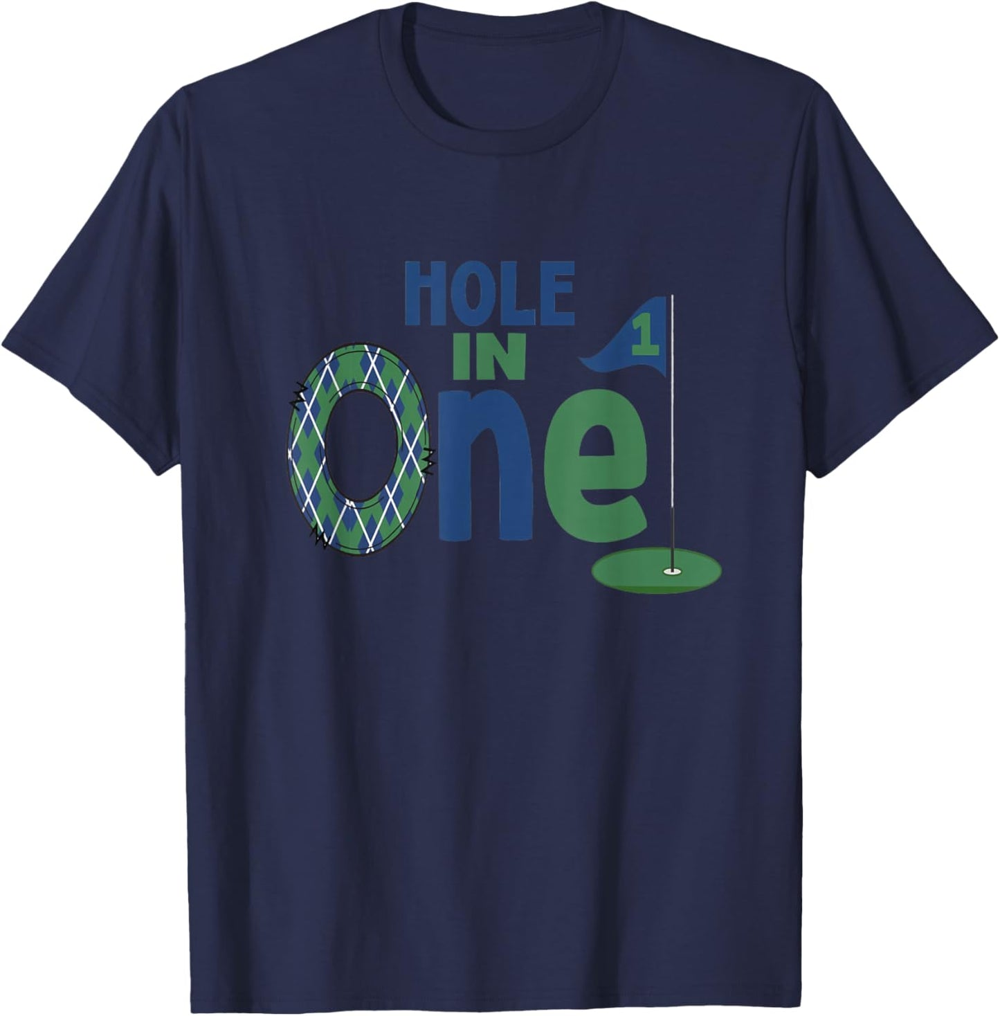 Golf Birthday Shirt 1st Birthday Hole In One Boys Girls T-Shirt - T-Shirt | Navy