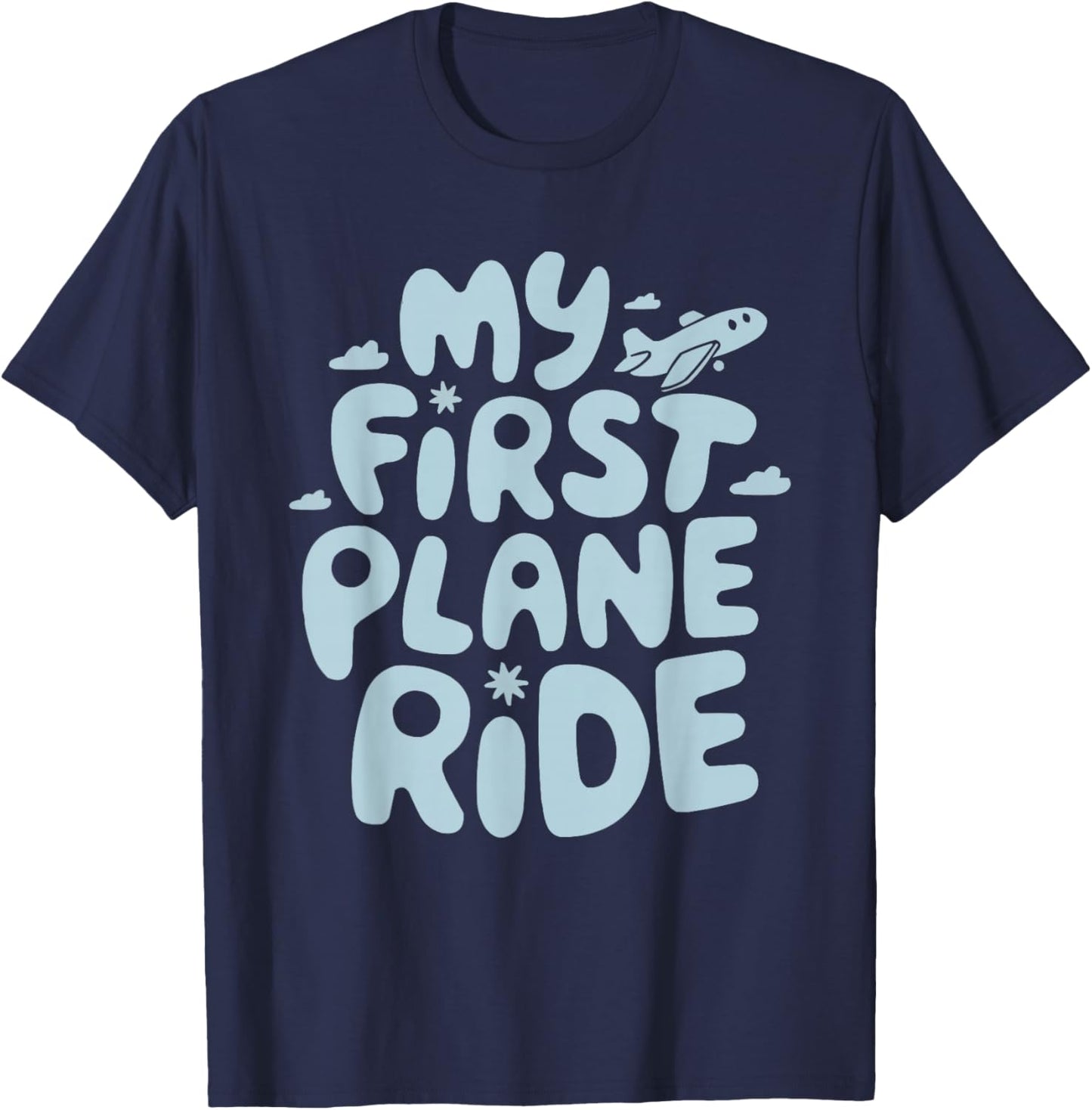 My First Plane Ride First Time Flyer Travel Airplane T-Shirt - T-Shirt | Navy
