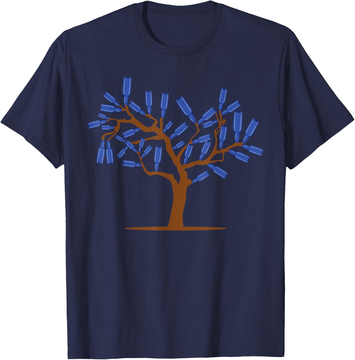 Blue Bottle Tree Gullah Catch Evil Spirits T-Shirt - T-Shirt | Navy