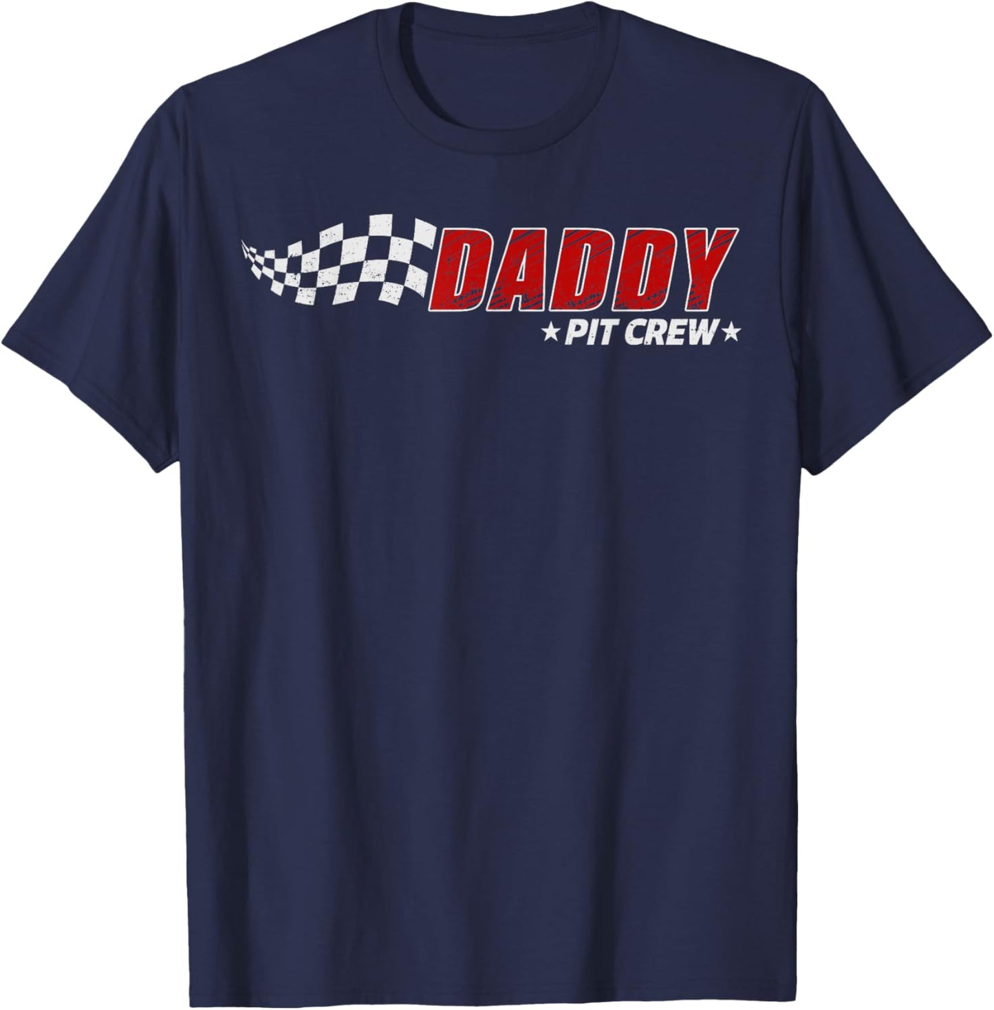Daddy Pit Crew Race Car Birthday Family Matching Pit Crew T-Shirt - T-Shirt | Navy