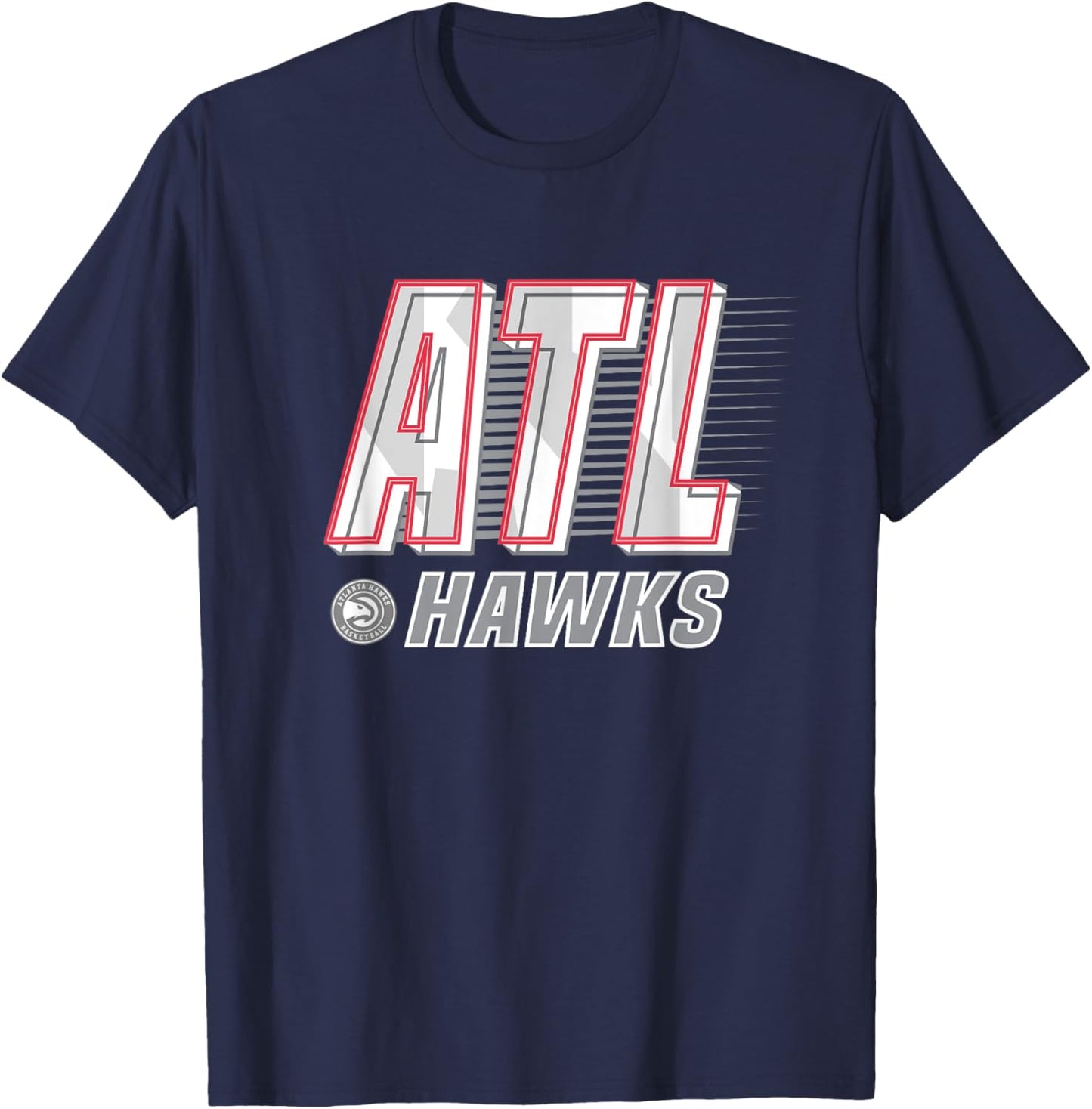 NBA Atlanta Hawks Type Stack Logo T-Shirt - T-Shirt | Navy