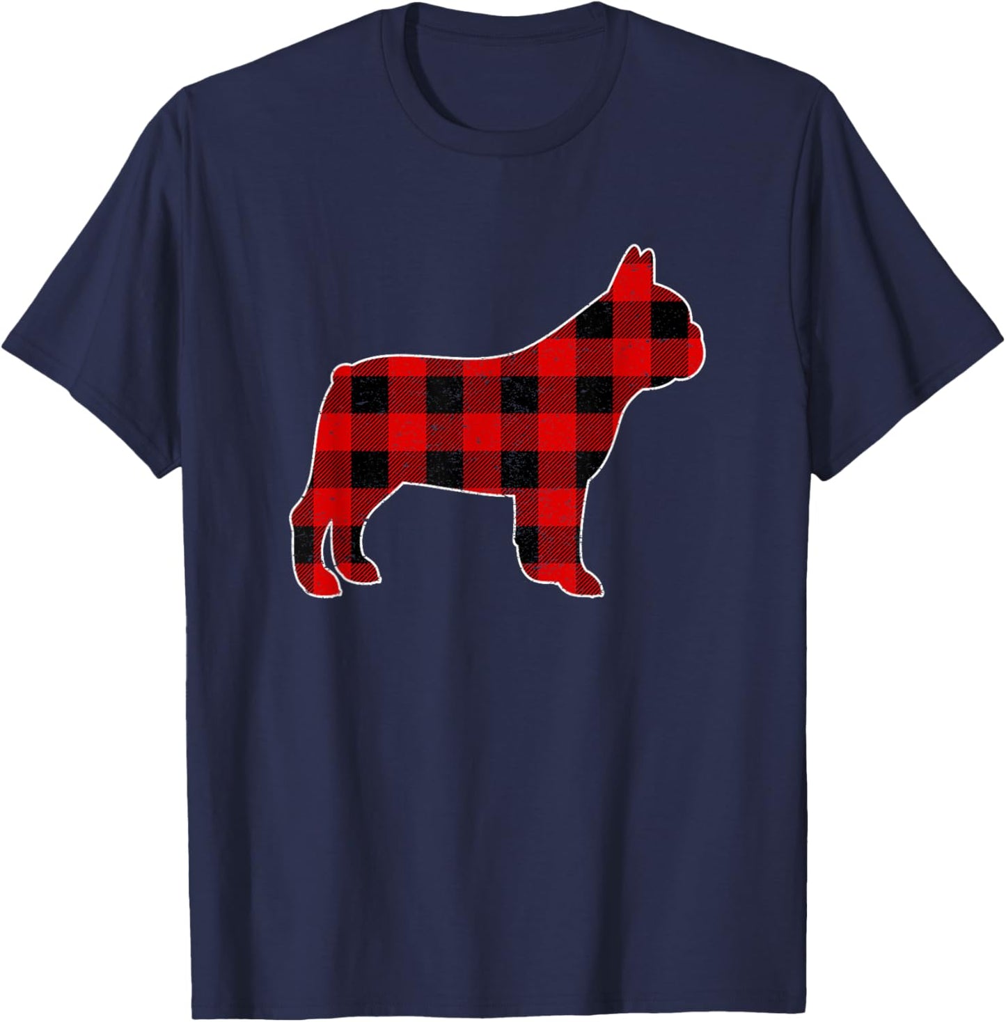 Christmas French bulldog Pajama Pj, Christmas Dog Buffalo Women Kids T-Shirt - T-Shirt | Navy