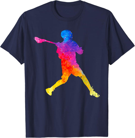 Lacrosse Player Kids Boys Youth T-Shirt - T-Shirt | Navy