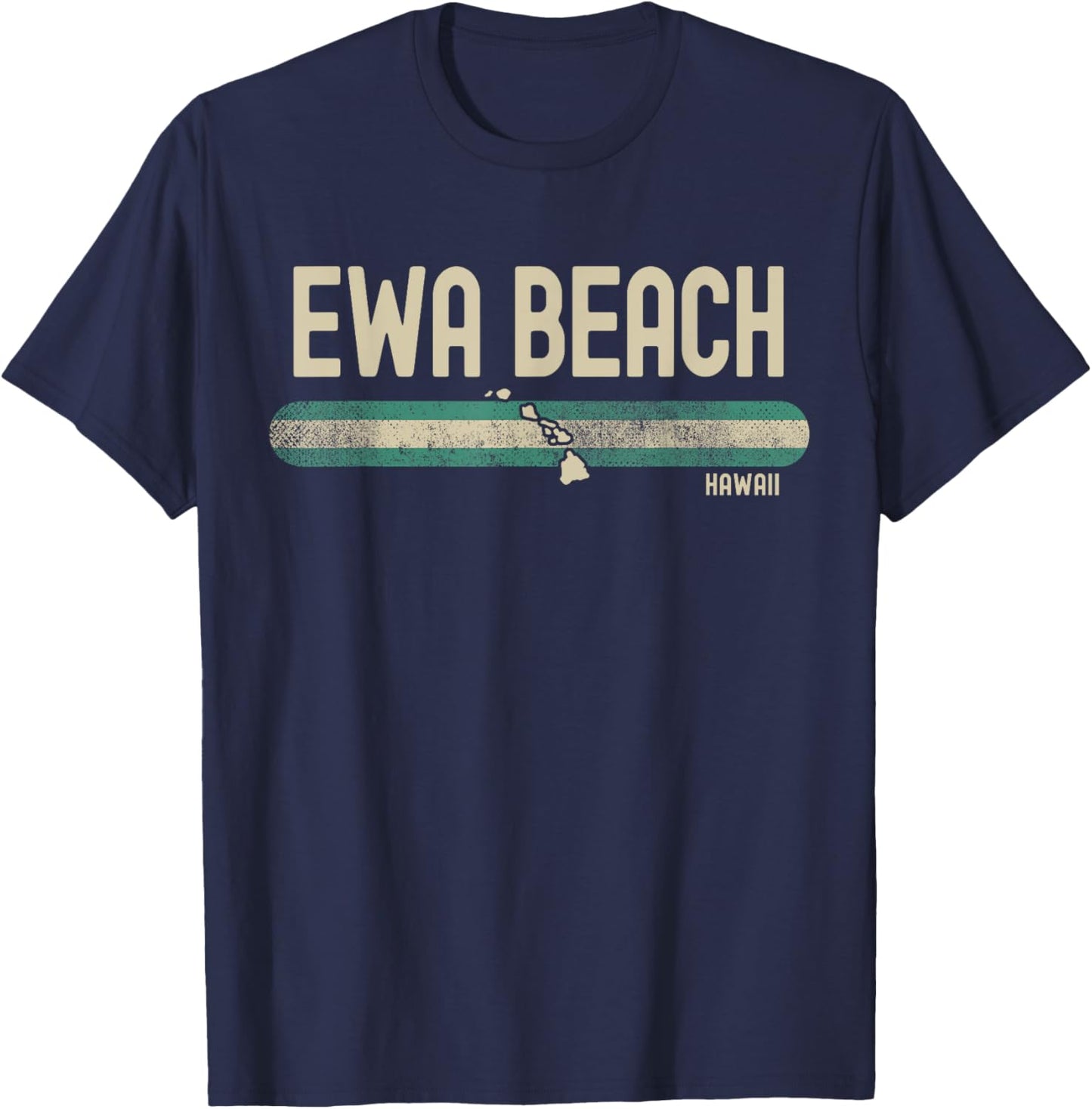 Ewa Beach HI | Hawaii | Travel & 80s Style T-Shirt - T-Shirt | Navy