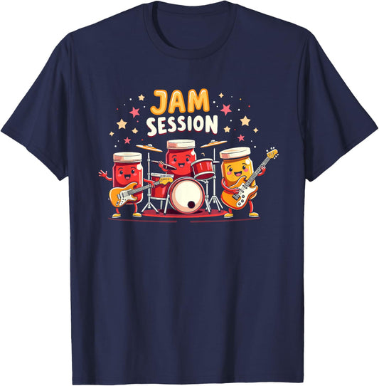 Funny Rock Jam Session Band Of Jam Playing Music T-Shirt - T-Shirt | Navy
