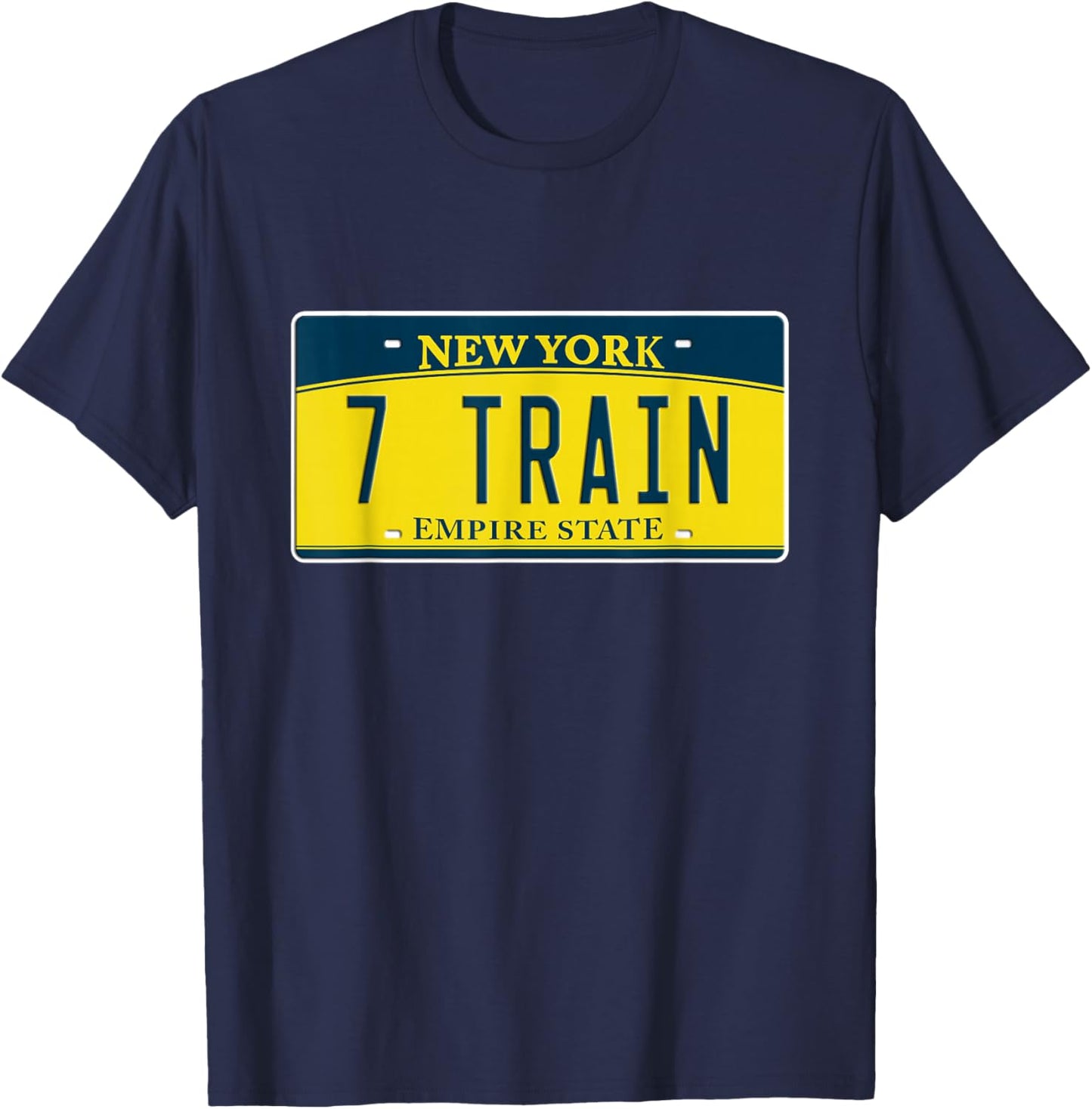 7 Train NYC Subway Flushing Queens Old New York T-Shirt - T-Shirt | Navy