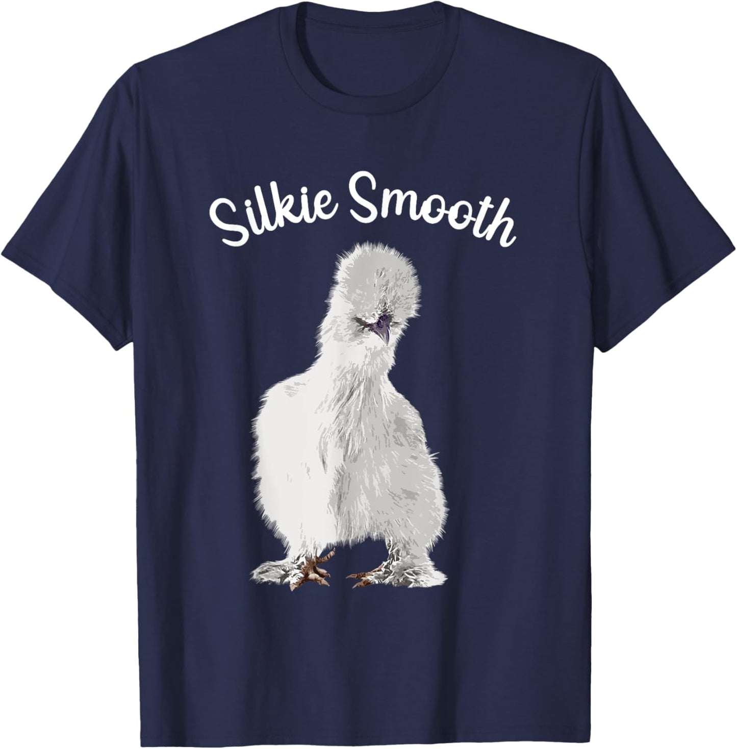 Cute Silkie Chicken Design Women Kids Silkie Chicken T-Shirt - T-Shirt | Navy