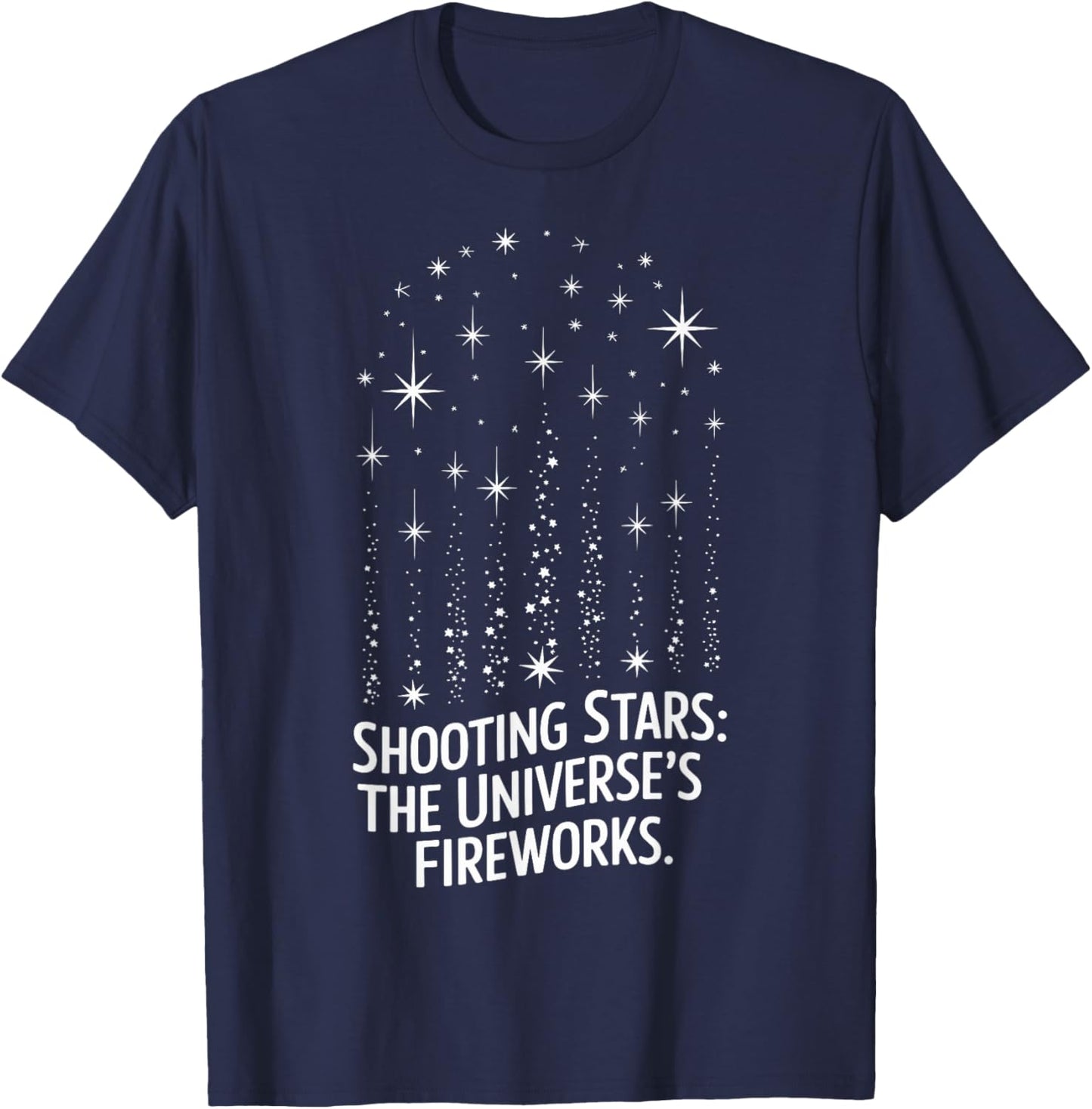 Shooting Stars Celestial Design for Astronomy Lovers T-Shirt - T-Shirt | Navy