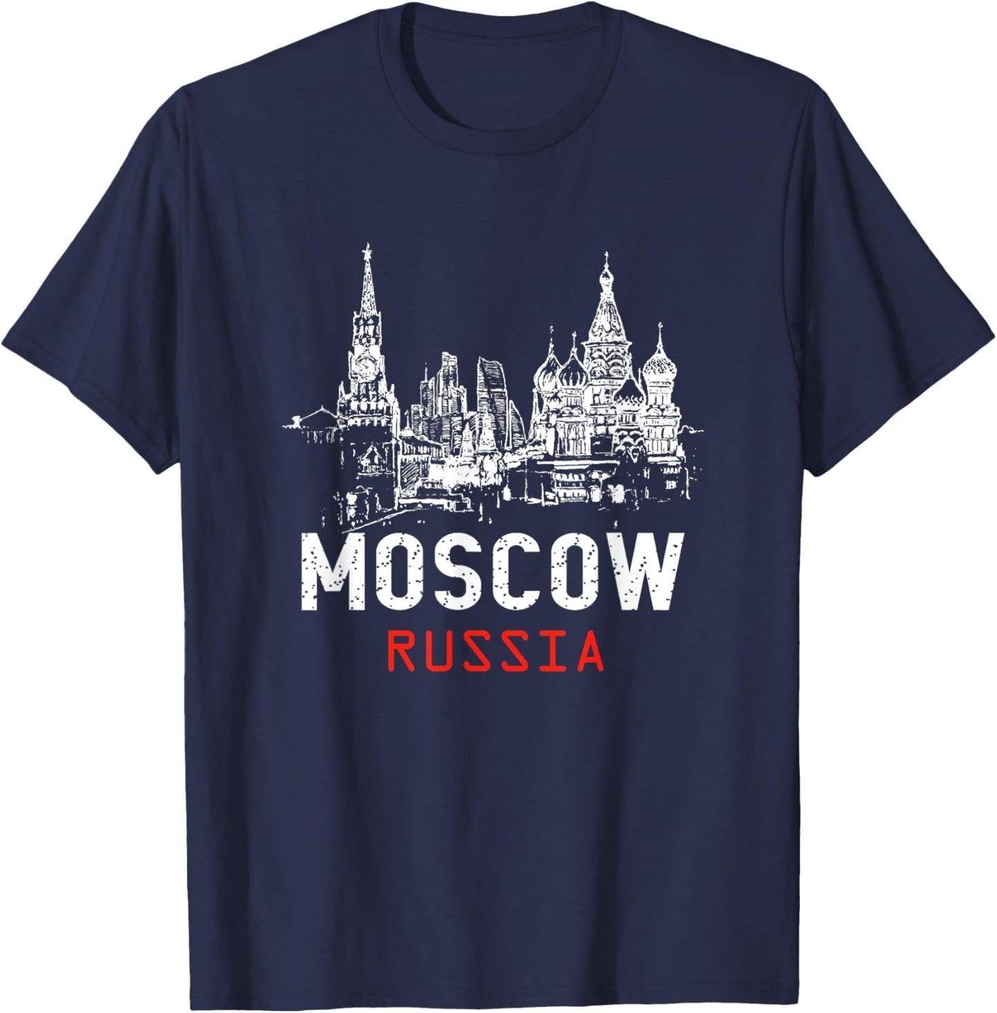 Moscow Russia T-Shirt - T-Shirt | Navy