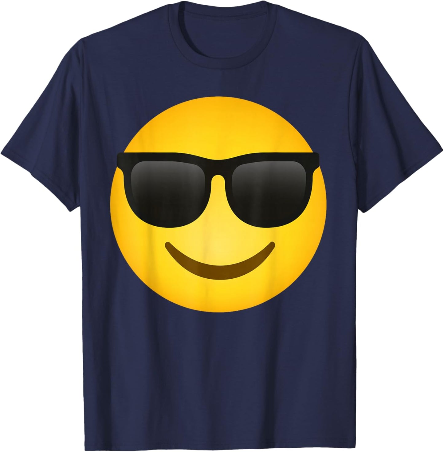 Emoticon Stay Chill Sunglasses Face T-Shirt - T-Shirt | Navy