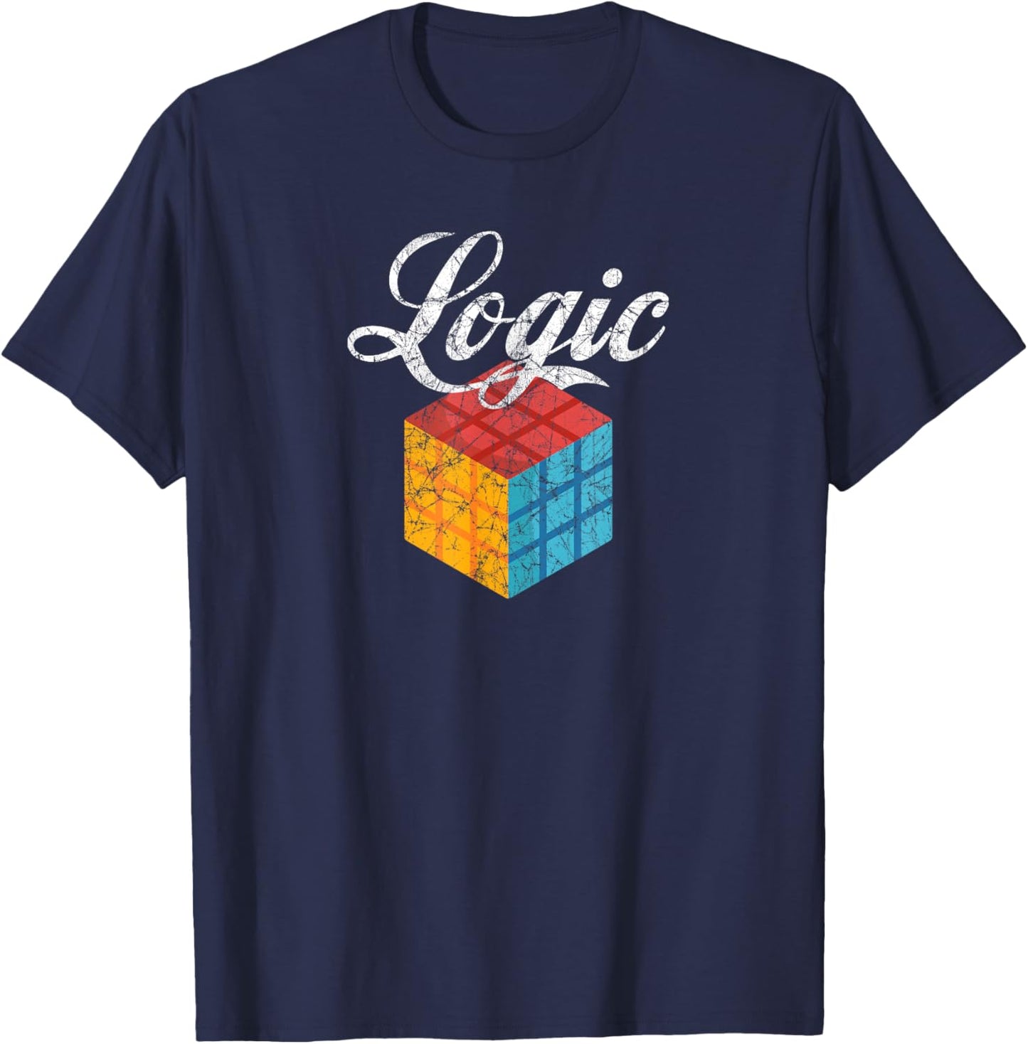 Vintage Distressed Logic Rap and Hip Hop T-Shirt - T-Shirt | Navy