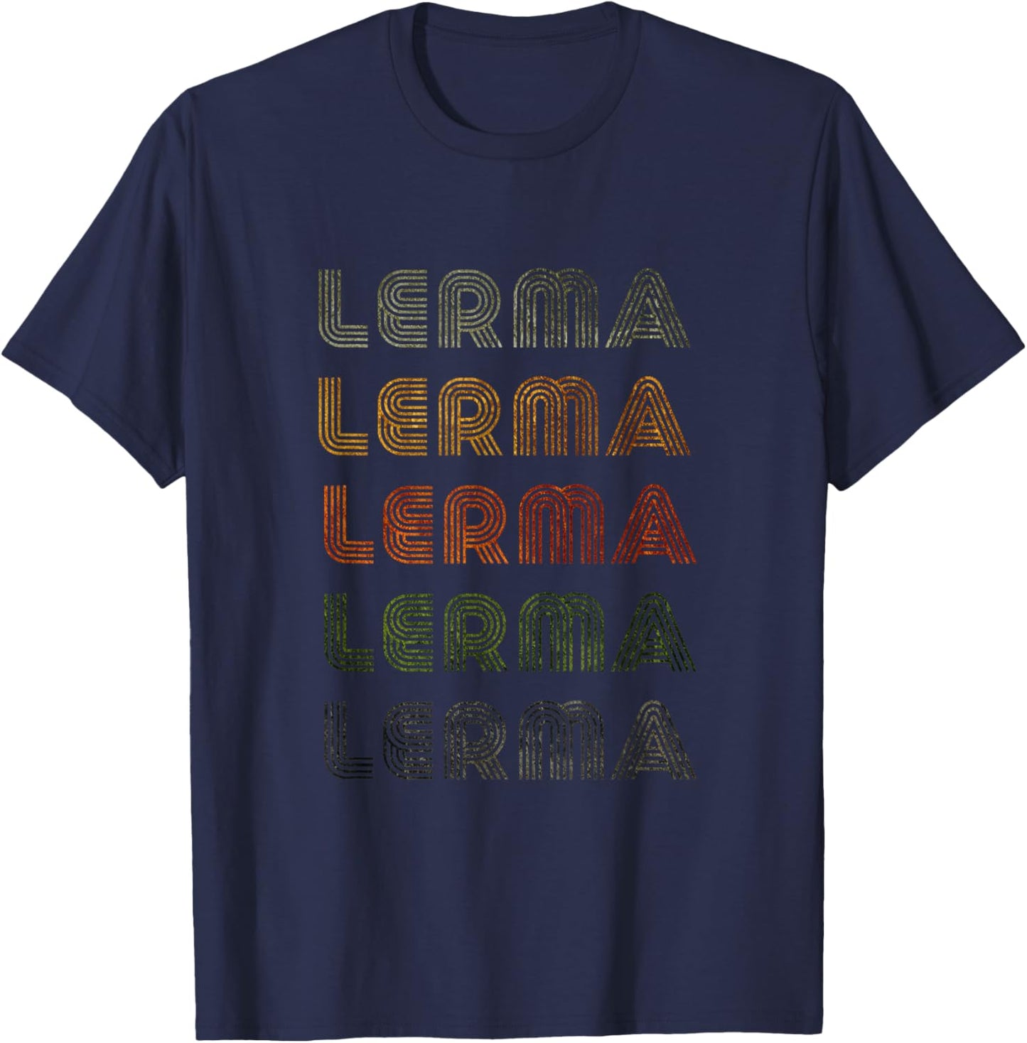 Love Heart Lerma Grunge Vintage Style Black Lerma T-Shirt - T-Shirt | Navy