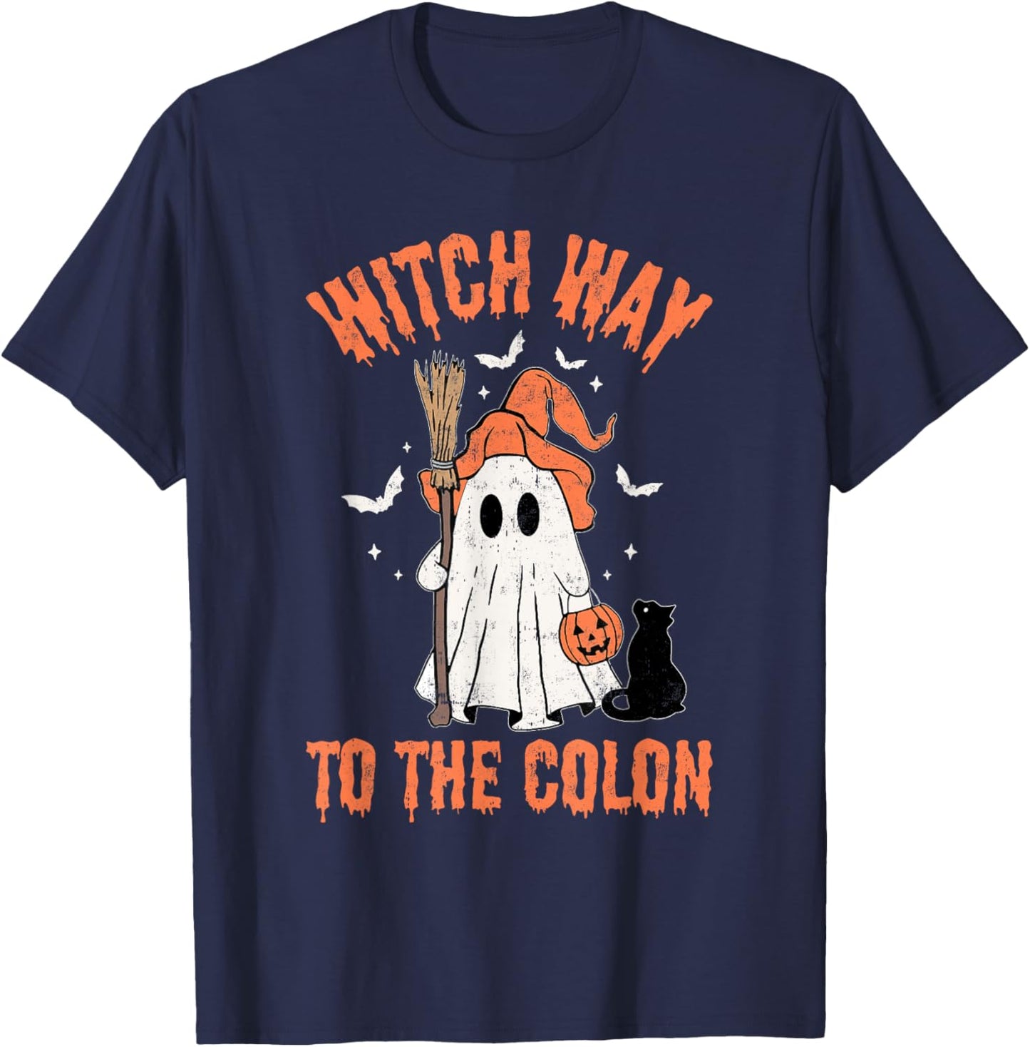 Endo Nurse Halloween Gastrointestinal Nurse Spooky GI T Cute T-Shirt - T-Shirt | Navy