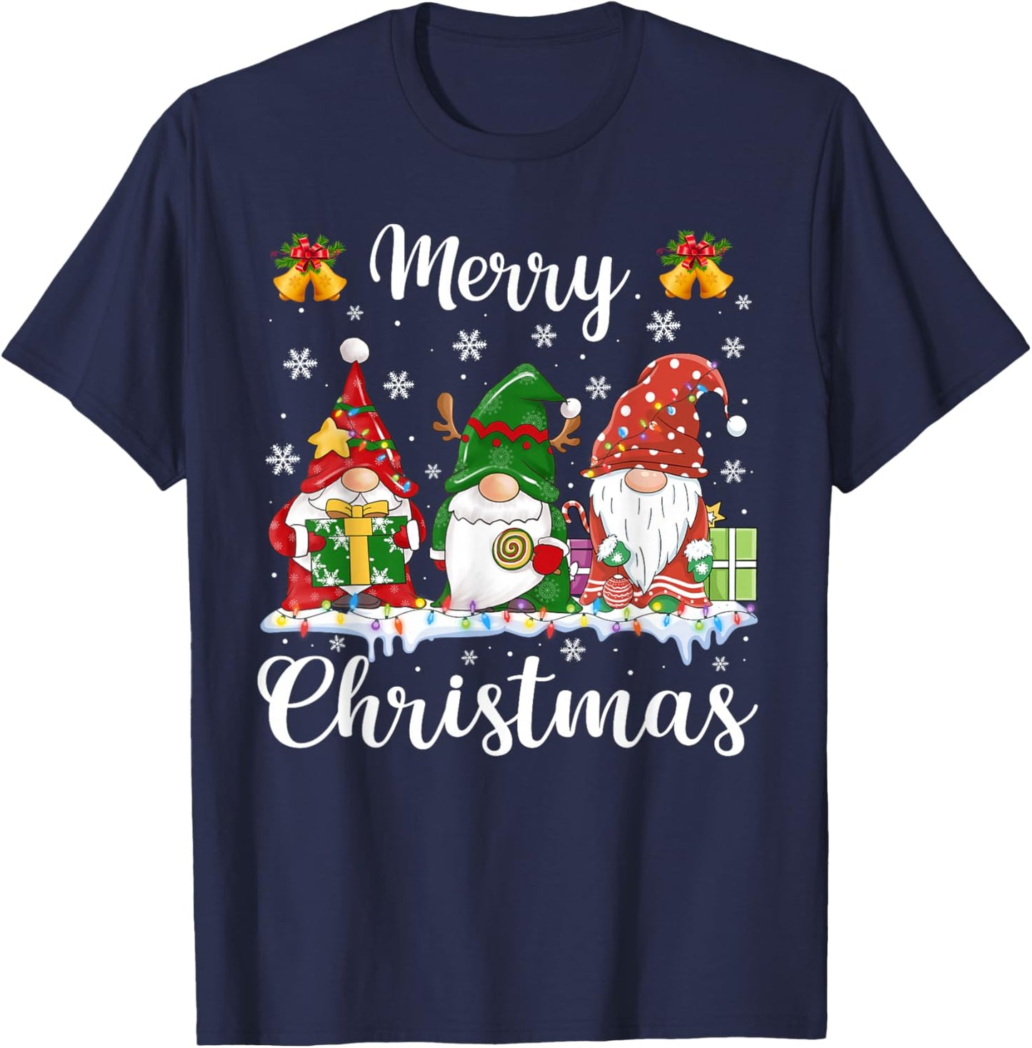 Gnomes Xmas Shirts Merry Christmas Men Women Kids T-Shirt - T-Shirt | Navy